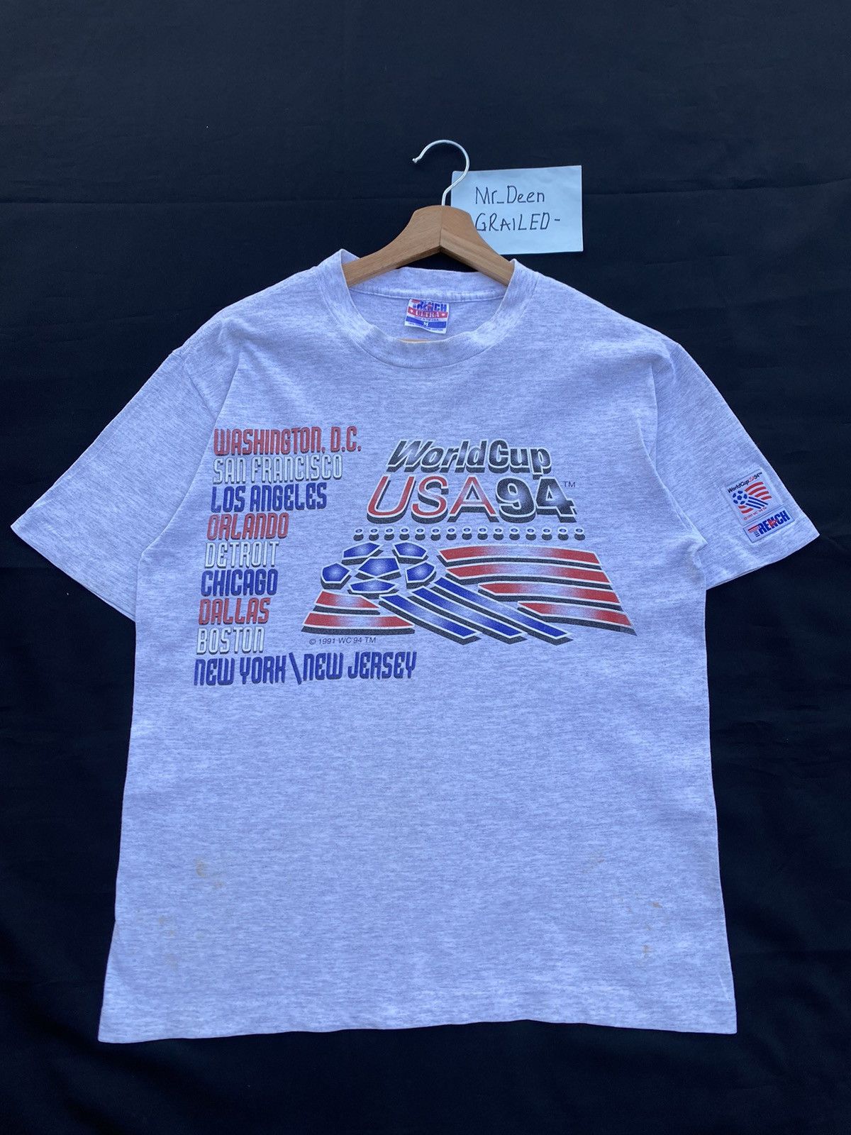 Vintage Rare Vintage World Cup USA 94 Tshirt Size US L / EU 52-54 / 3 - 2 Thumbnail