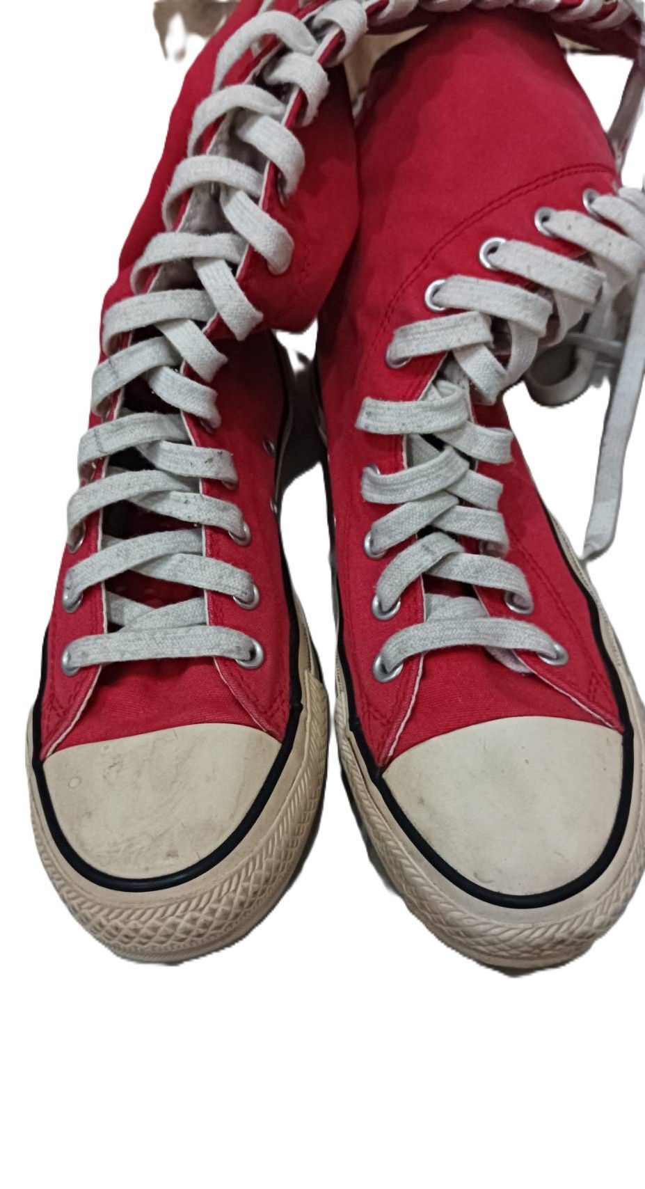 Converse × Vintage Converse All Star Chuck Taylor Knee High Y2K Red Tall Size US 7 / EU 40 - 4 Thumbnail