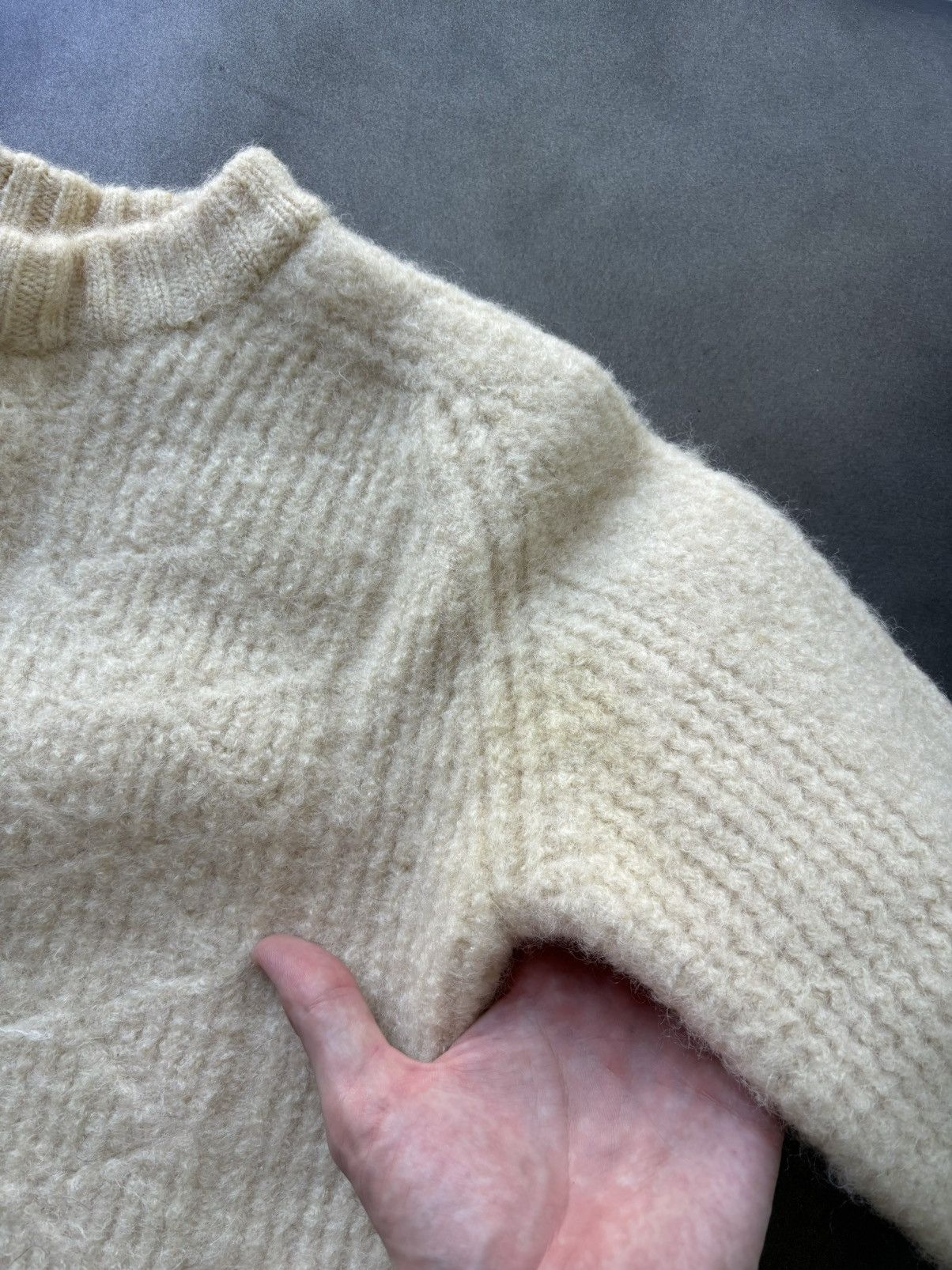 Marks & Spencer × Vintage 1960s Wool Sweater Vintage St. Michaels Fisherman CableKnit Size US XS / EU 42 / 0 - 8 Thumbnail