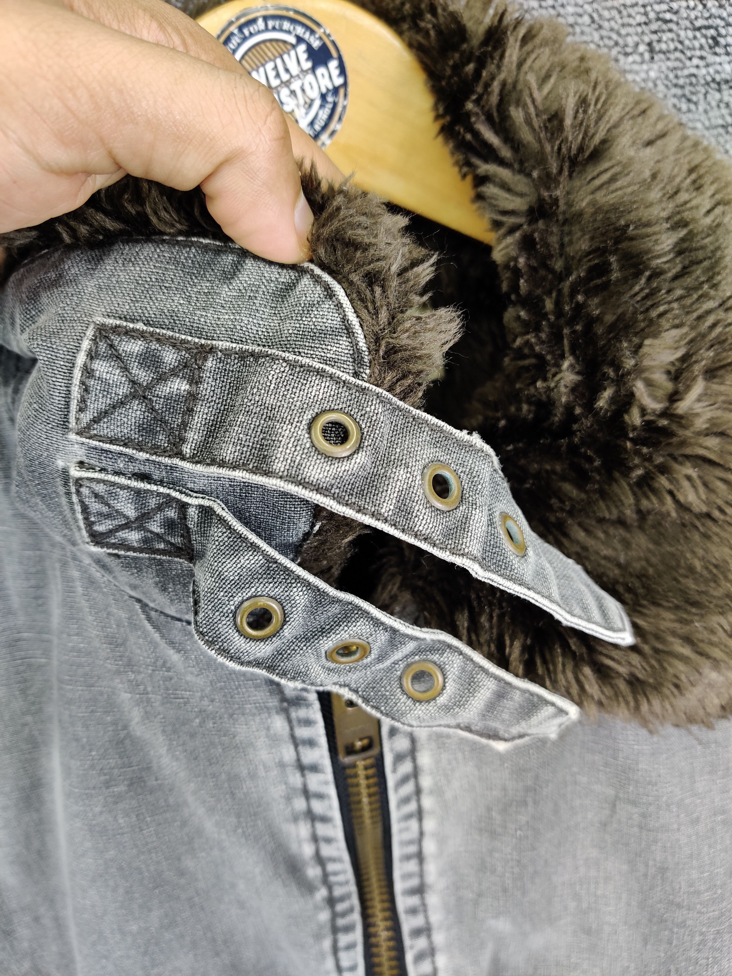 Edwin Vintage Edwin Shearling Denim Faux Fur Jacket Size US M / EU 48-50 / 2 - 9 Thumbnail