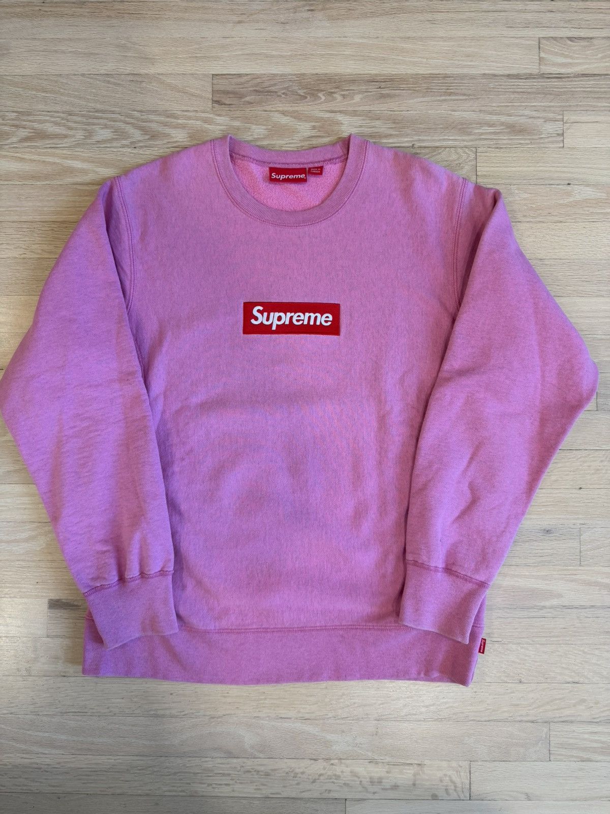 Supreme Supreme Box Logo Crewneck Heather Pink | Grailed
