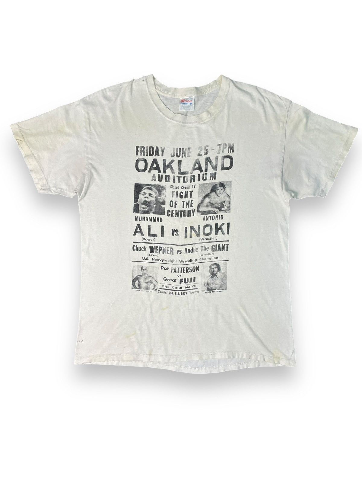Vintage Vintage Muhammad Ali Vs Antonio Inoki Boxing Promo Shirt Size US L / EU 52-54 / 3 - 1 Thumbnail