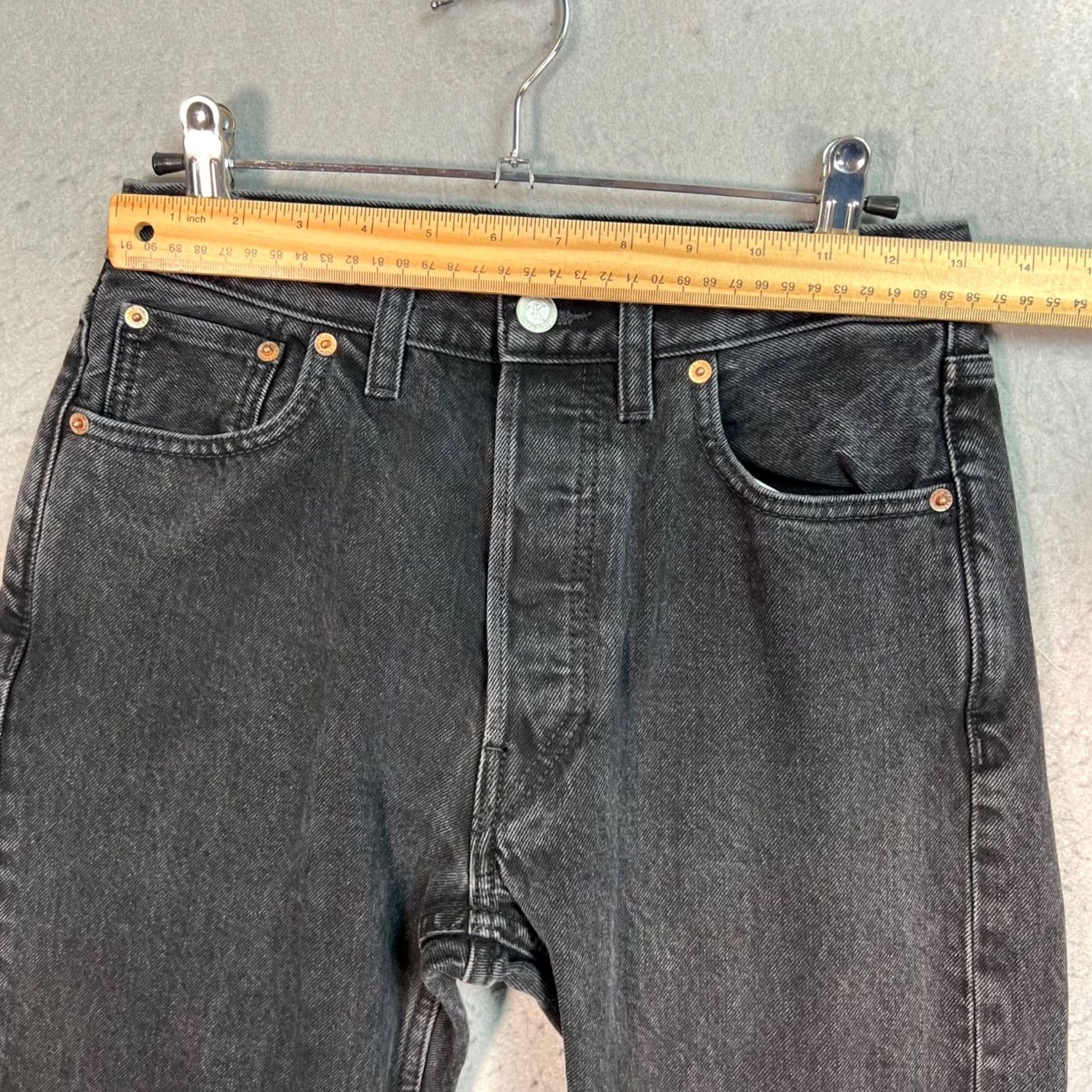 Calvin Klein Calvin Klein Jeans Womens Size 27 x 28 Straight Denim Pants Black 5-Pocket Regular Inseam 28in Size 27" / US 4 / IT 40 - 6 Thumbnail