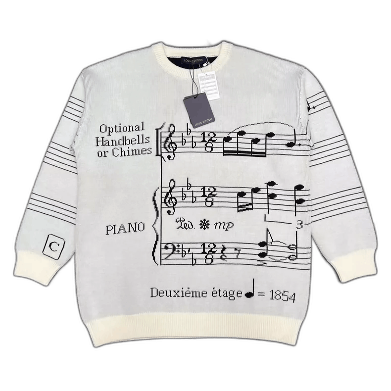 Louis Vuitton Louis Vuitton Music Note Sweater Size L-yf Size US L / EU 52-54 / 3 - 1 Thumbnail