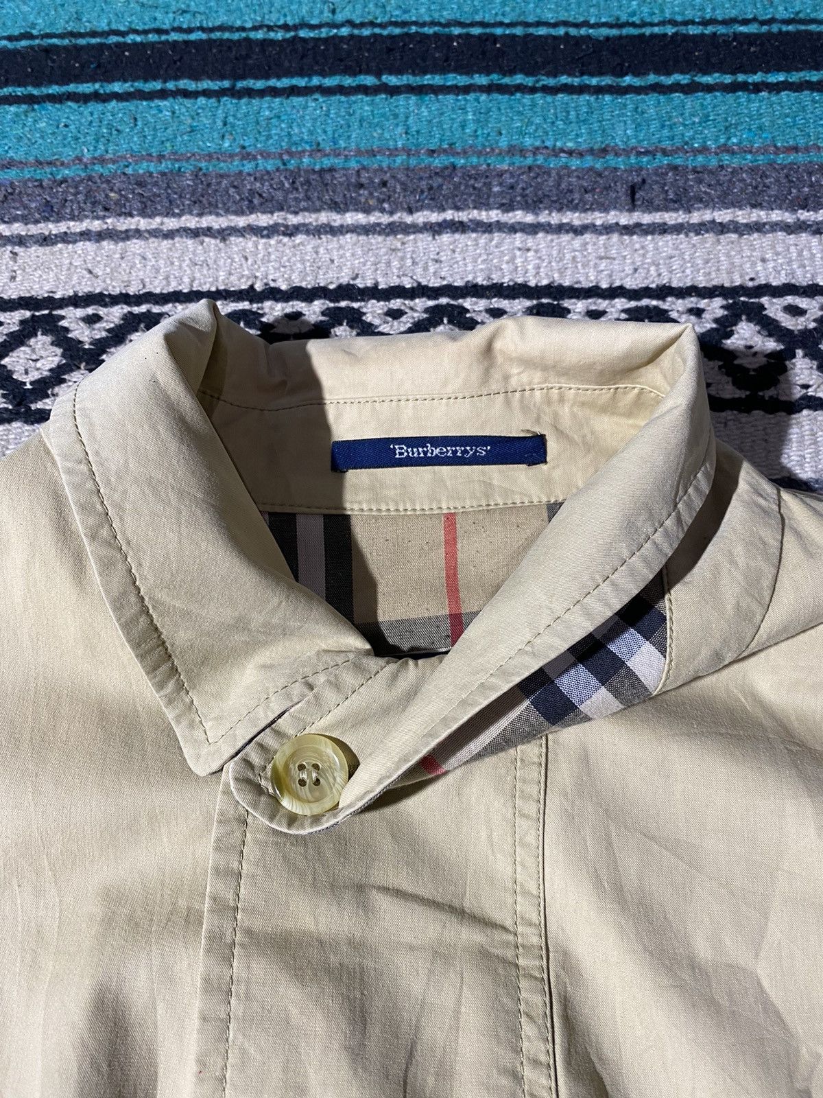 Burberry 90s Burberrys Nova Checkered Trench Coat Jacket Size US L / EU 52-54 / 3 - 9 Thumbnail
