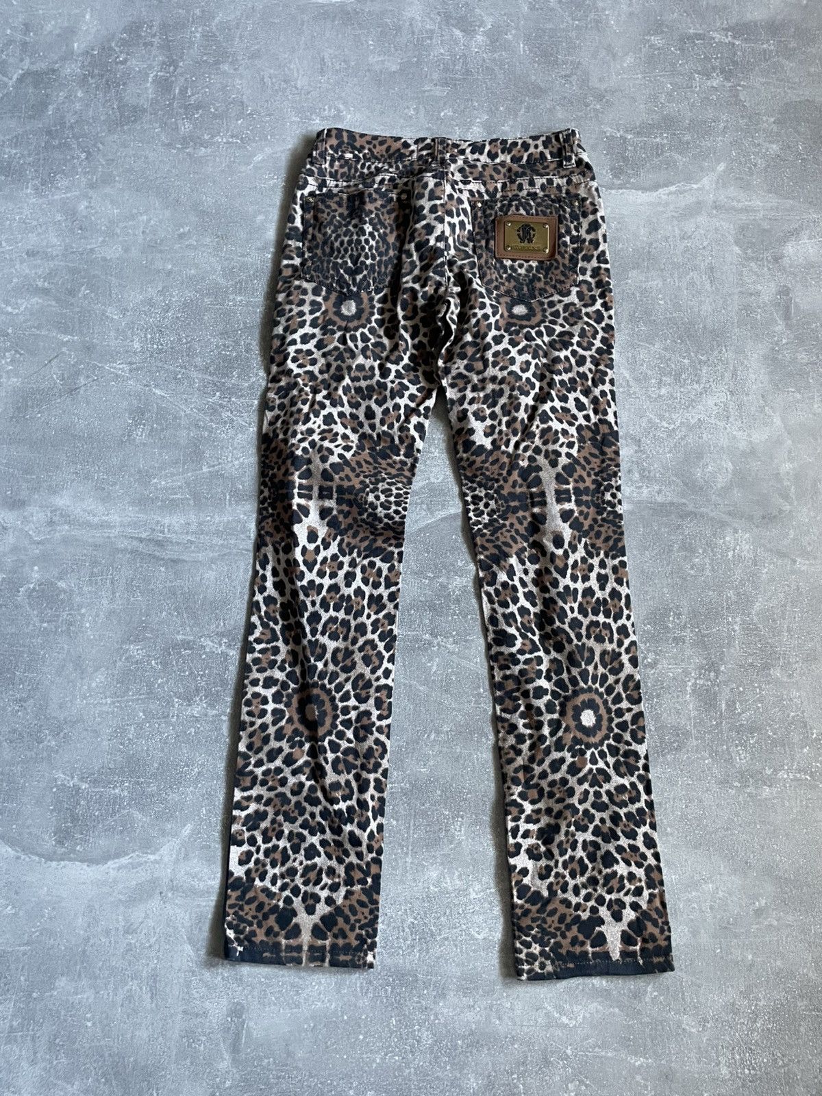 Roberto Cavalli Leopard Fur Print Pants jeans tiger leo