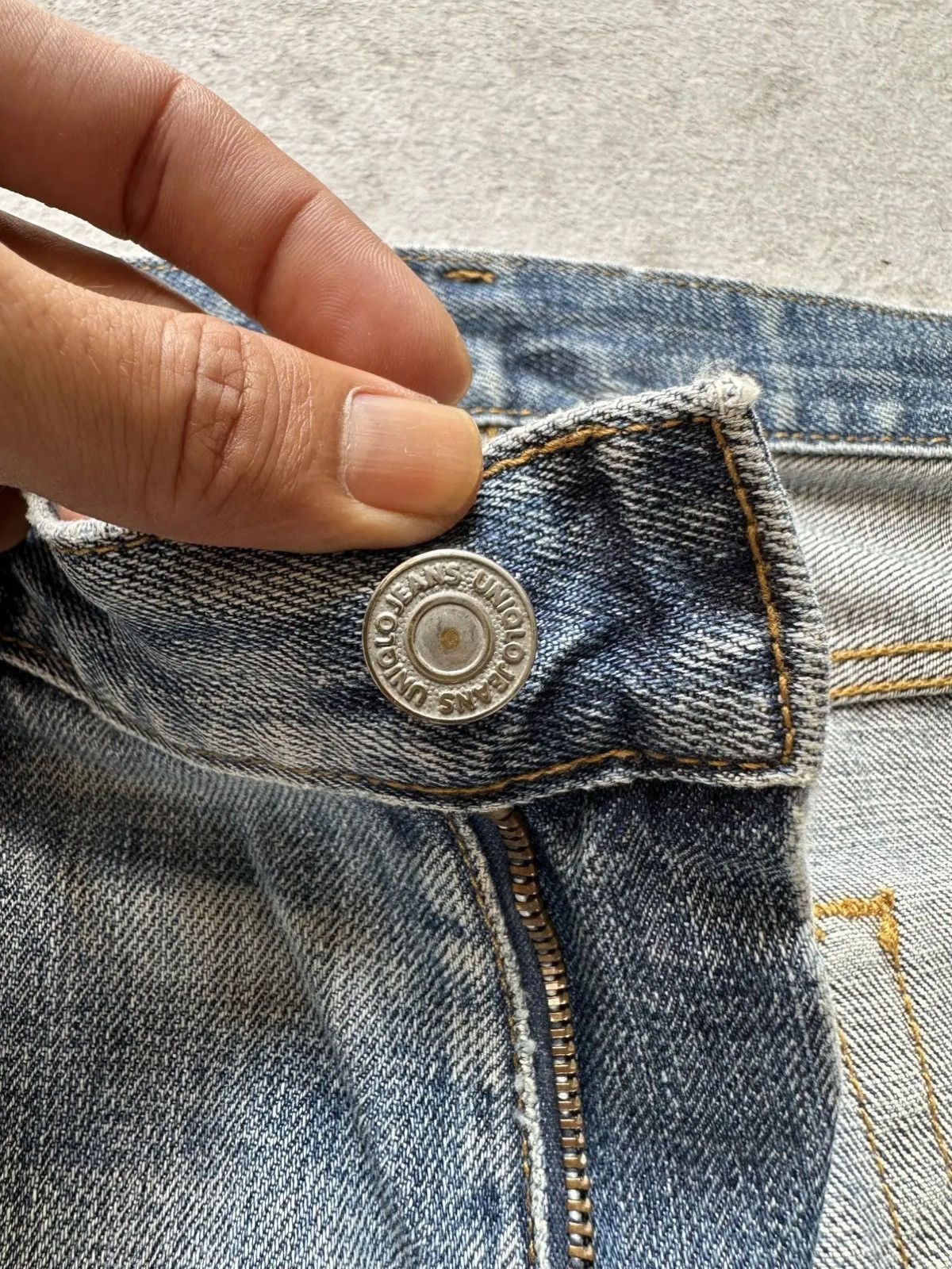 Uniqlo UNIQLO Japan Blue Washed Distressed Denim Pants Size US 36 / EU 52 - 10 Thumbnail