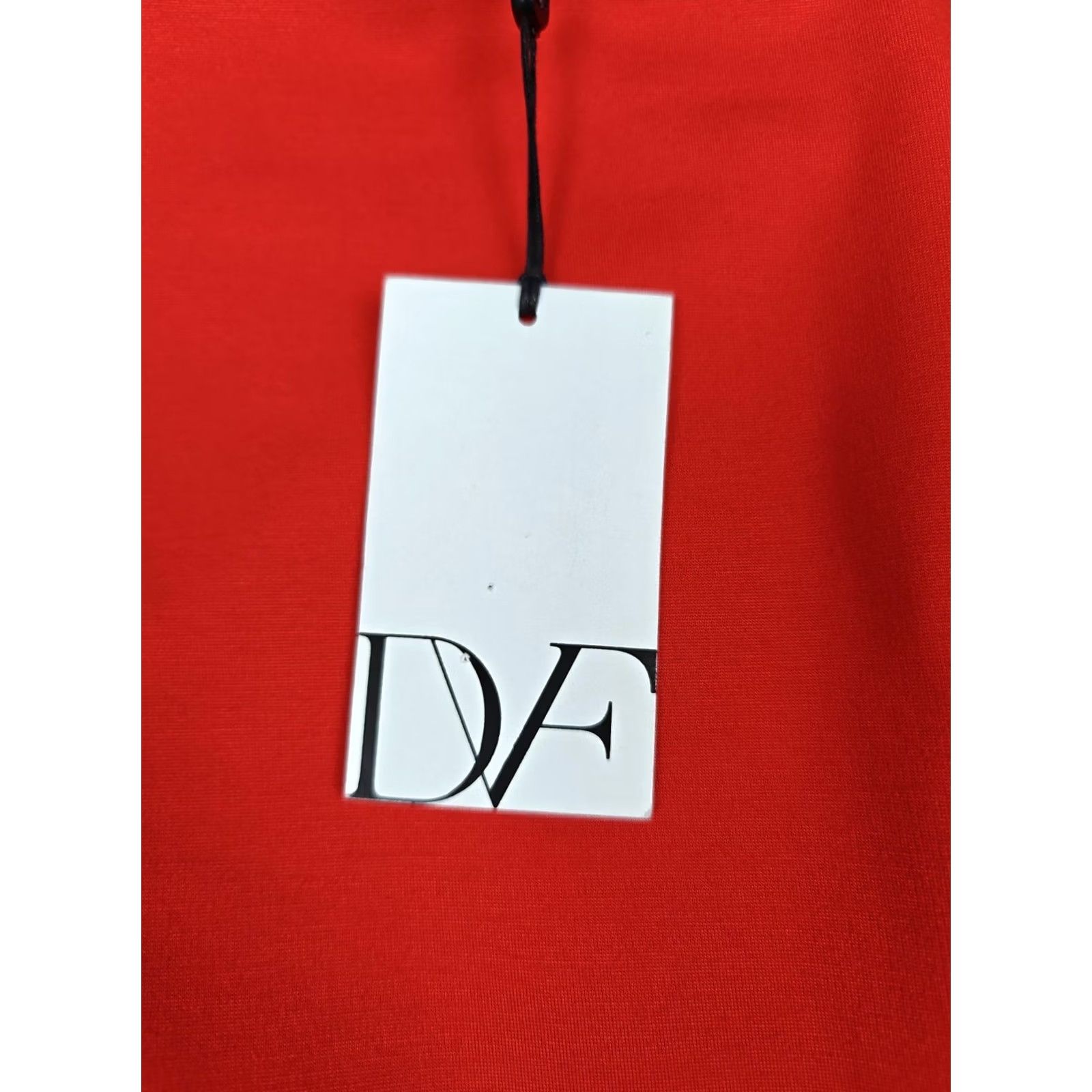 Diane von Furstenberg Diane Von Furstenberg Dress Womens 10 Red Knit Waist Detail Sheath Knee Length Dress Size L / US 10 / IT 46 - 7 Thumbnail