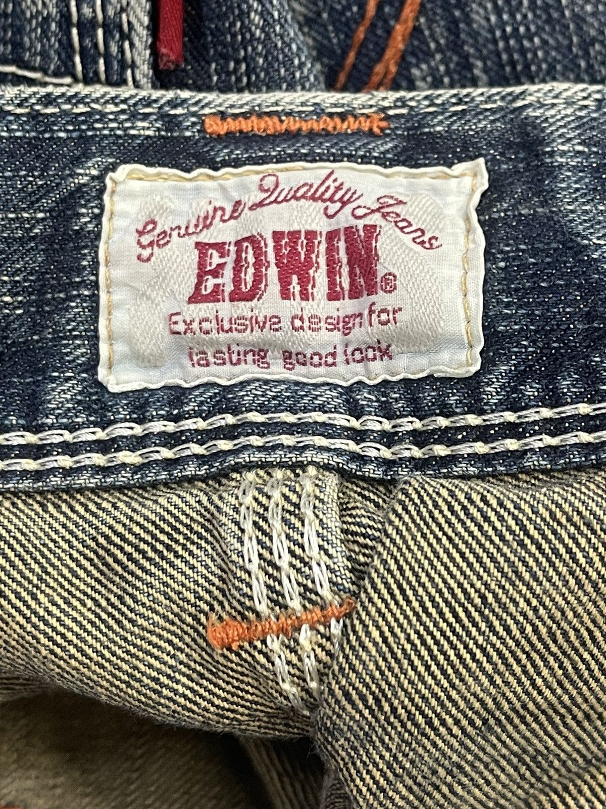 Edwin Edwin XV Exclusive Vintage Faded Wash Distress Baggy Jeans Size US 36 / EU 52 - 10 Thumbnail