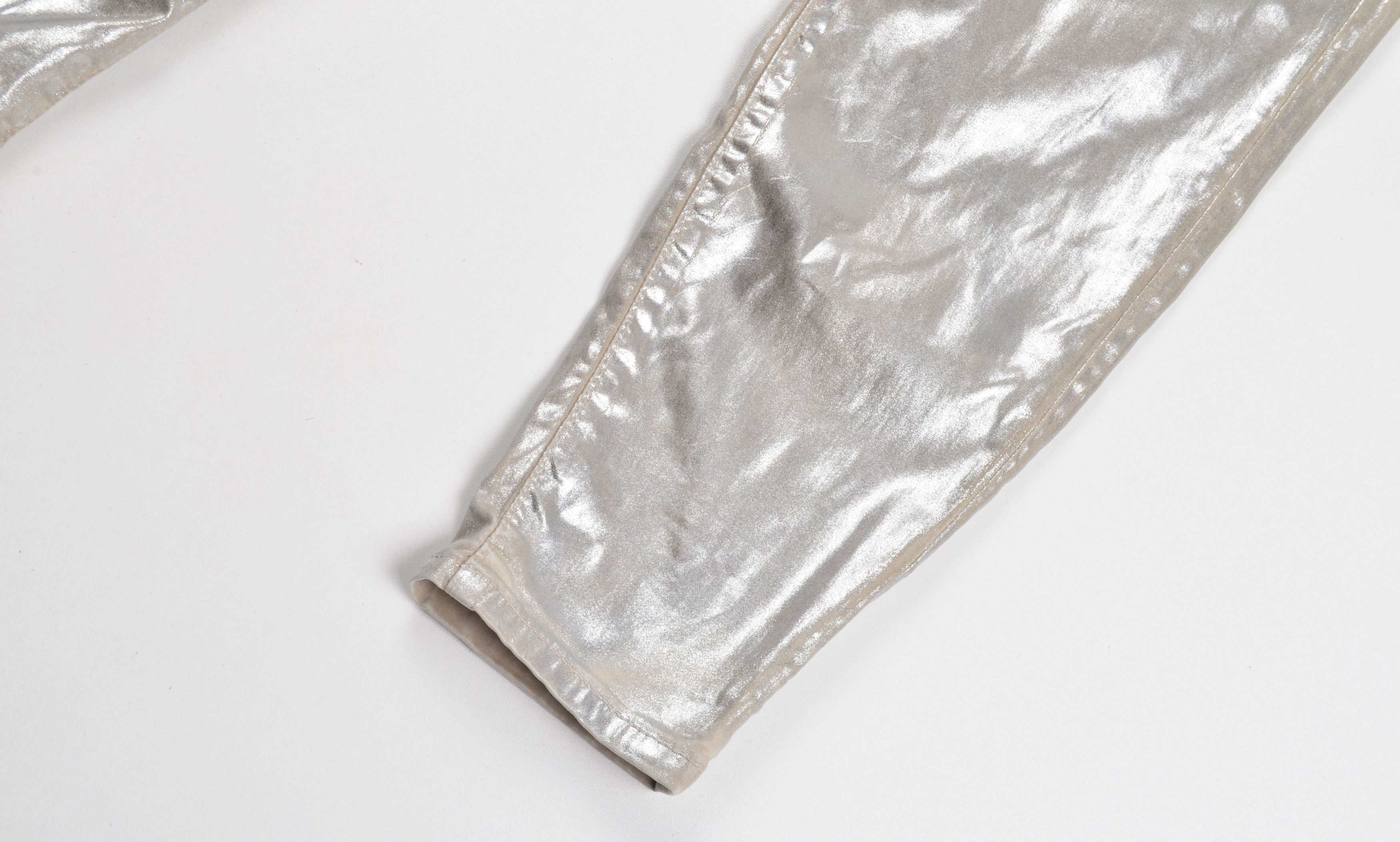 Allsaints Allsaint Silver Miller Foil Print Slim Fit Pants Size 26" / US 2 / IT 38 - 5 Thumbnail