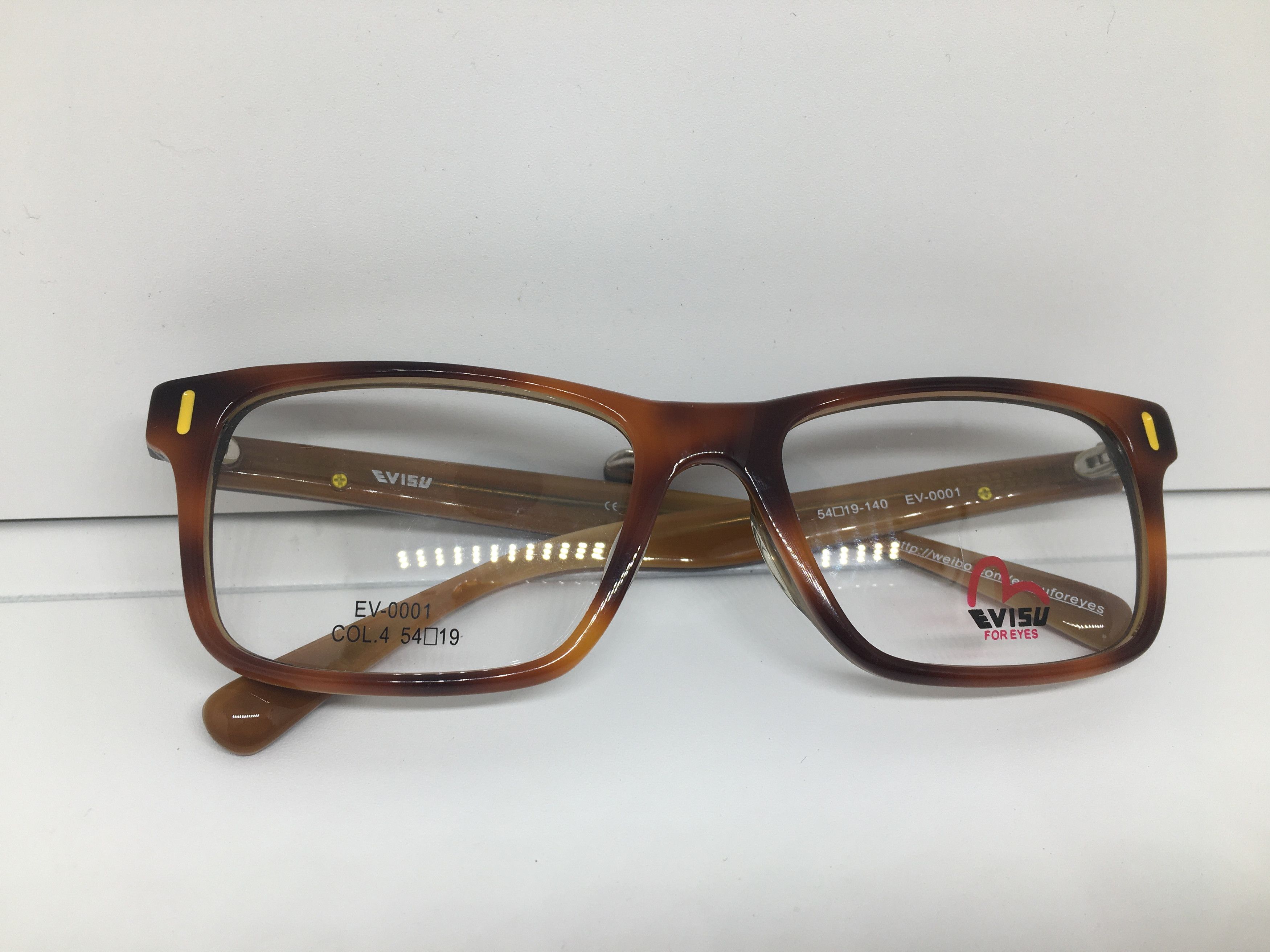 Evisu Evisu EV-0001 Browm Acetate Eyeglasses Frame Size ONE SIZE - 6 Thumbnail