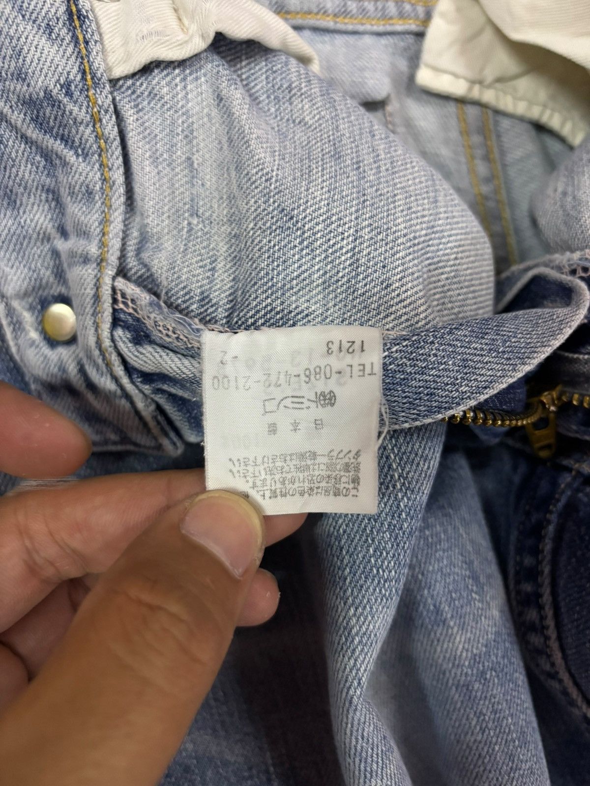 OMNIGOD Vtg D.M.G Spellbound Japan Honeycomb Faded Distress Jeans Size US 28 / EU 44 - 8 Thumbnail