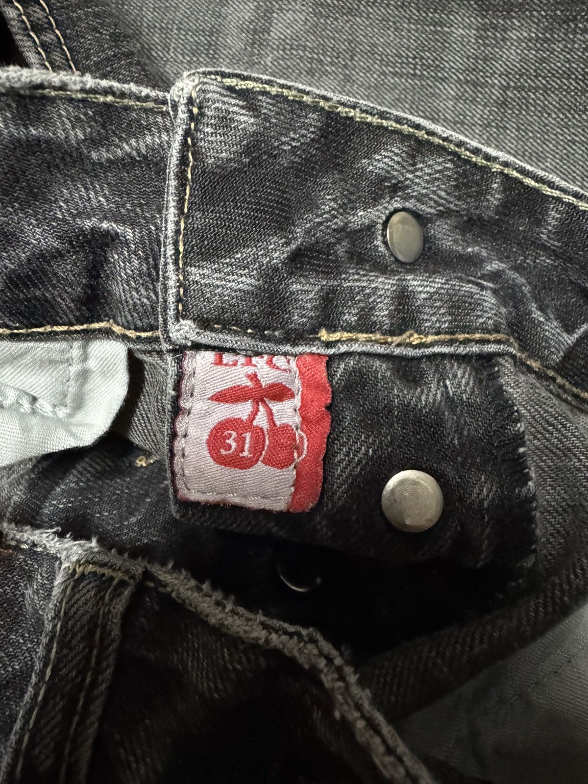 If Six Was Nine VINTAGE 1990s JAPAN RAGS FLARED GRUNGE CRAZY DISTRESS FADES Size US 32 / EU 48 - 7 Thumbnail