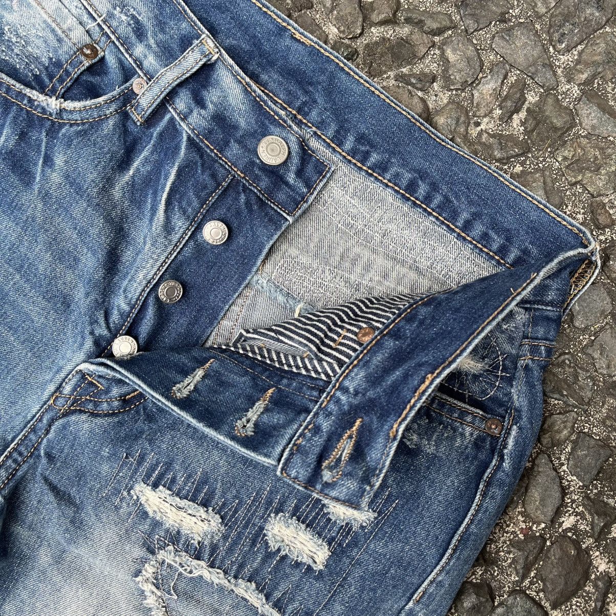 RRL Ralph Lauren Vintage Double RL Cut 528 Slim Boot Distressed Denim Size US 31 - 9 Thumbnail