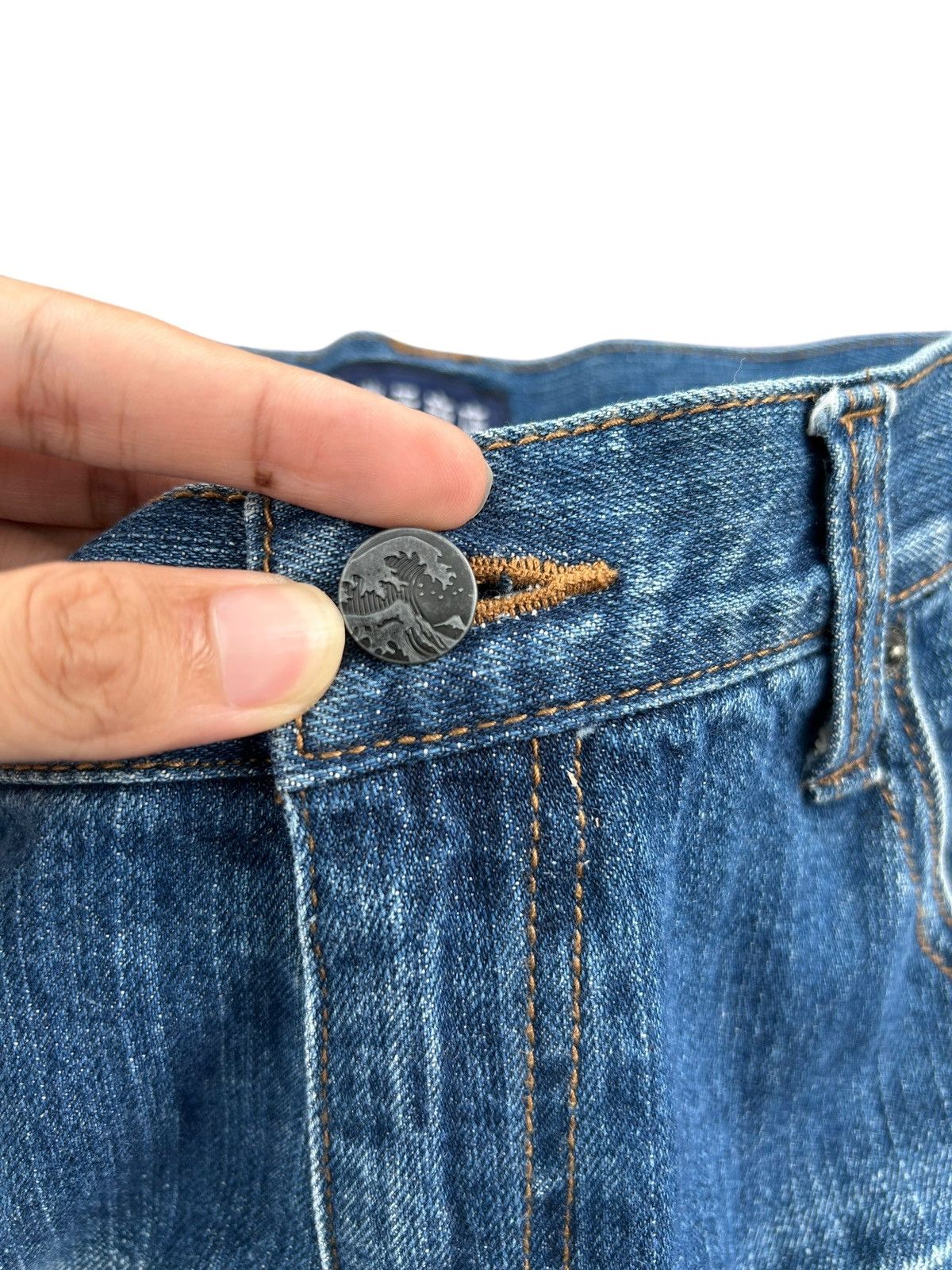 Kapital Karakuri Tamashii Inspired Japanese Brand Vintage Denim Jean Size US 34 / EU 50 - 8 Thumbnail