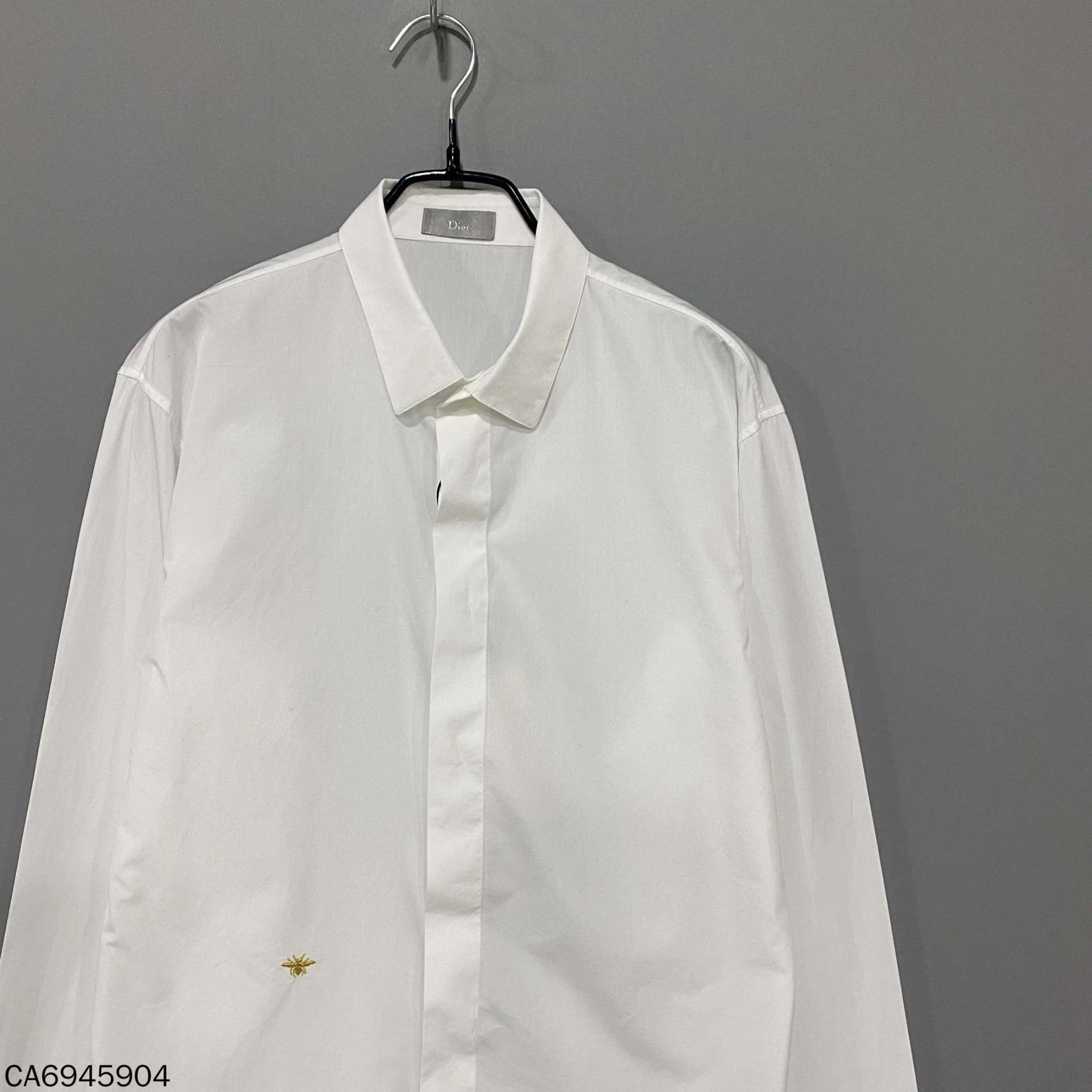 Dior Dior Gold Thread Embroidered Bee Shirt 39 Size XS / US 0-2 / IT 36-38 - 2 Thumbnail