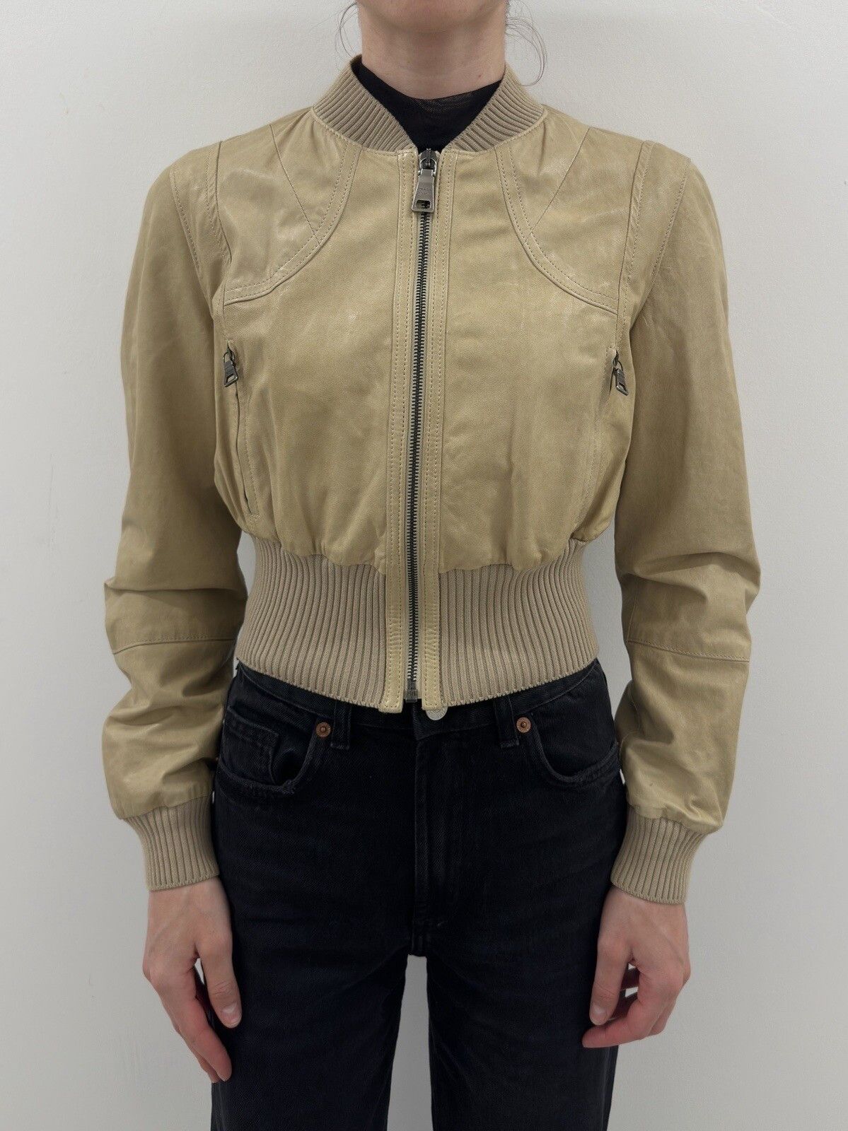 Prada Vintage 2009 Prada Archive Leather Womens Fitted y2k Jacket Size S / US 4 / IT 40 - 1 Thumbnail