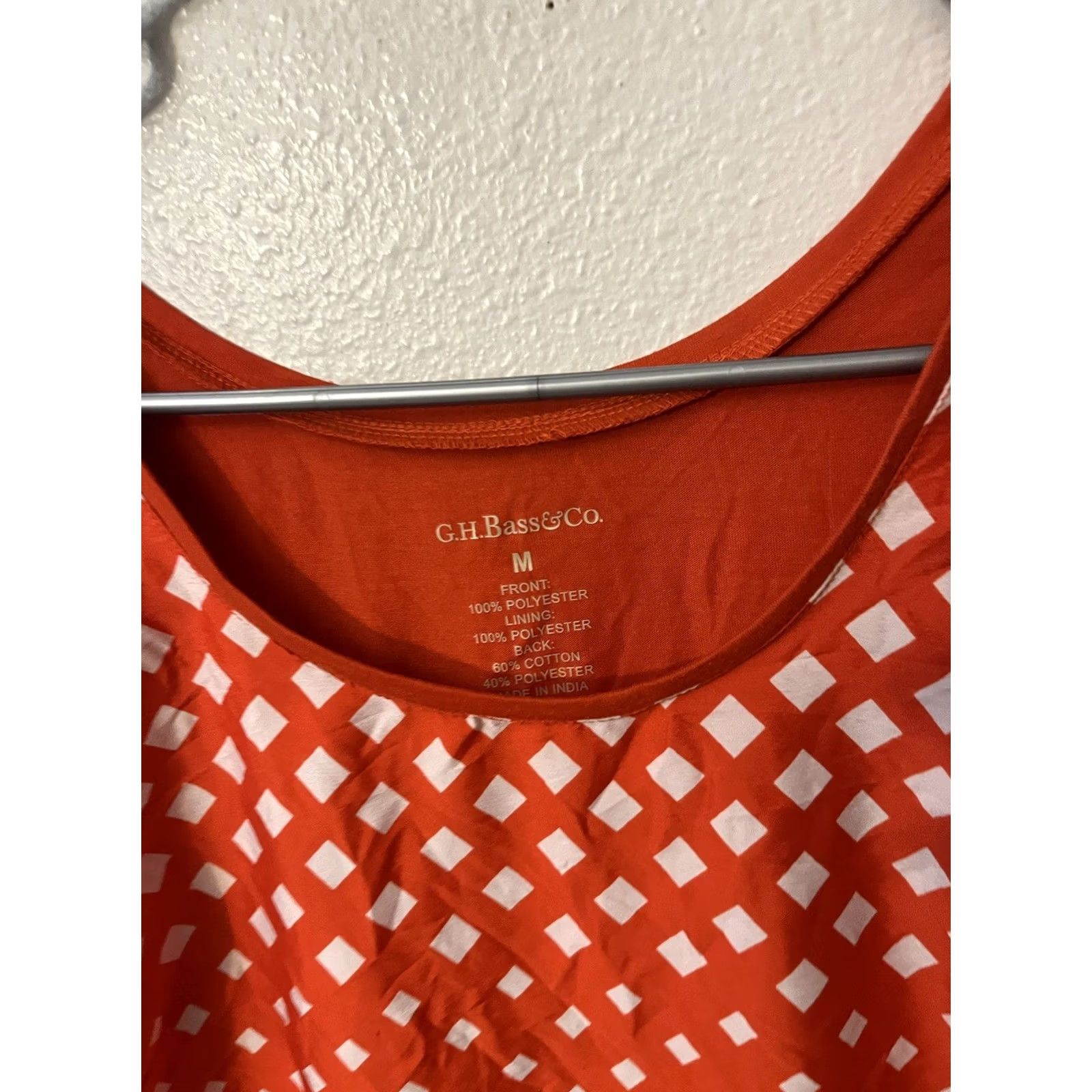 Vintage G.H.Bass & Co Casual Dress Women Medium Orange Midi Shift Long Sleeve | Casual Womens Dress M Orange Size M / US 6-8 / IT 42-44 - 2 Thumbnail