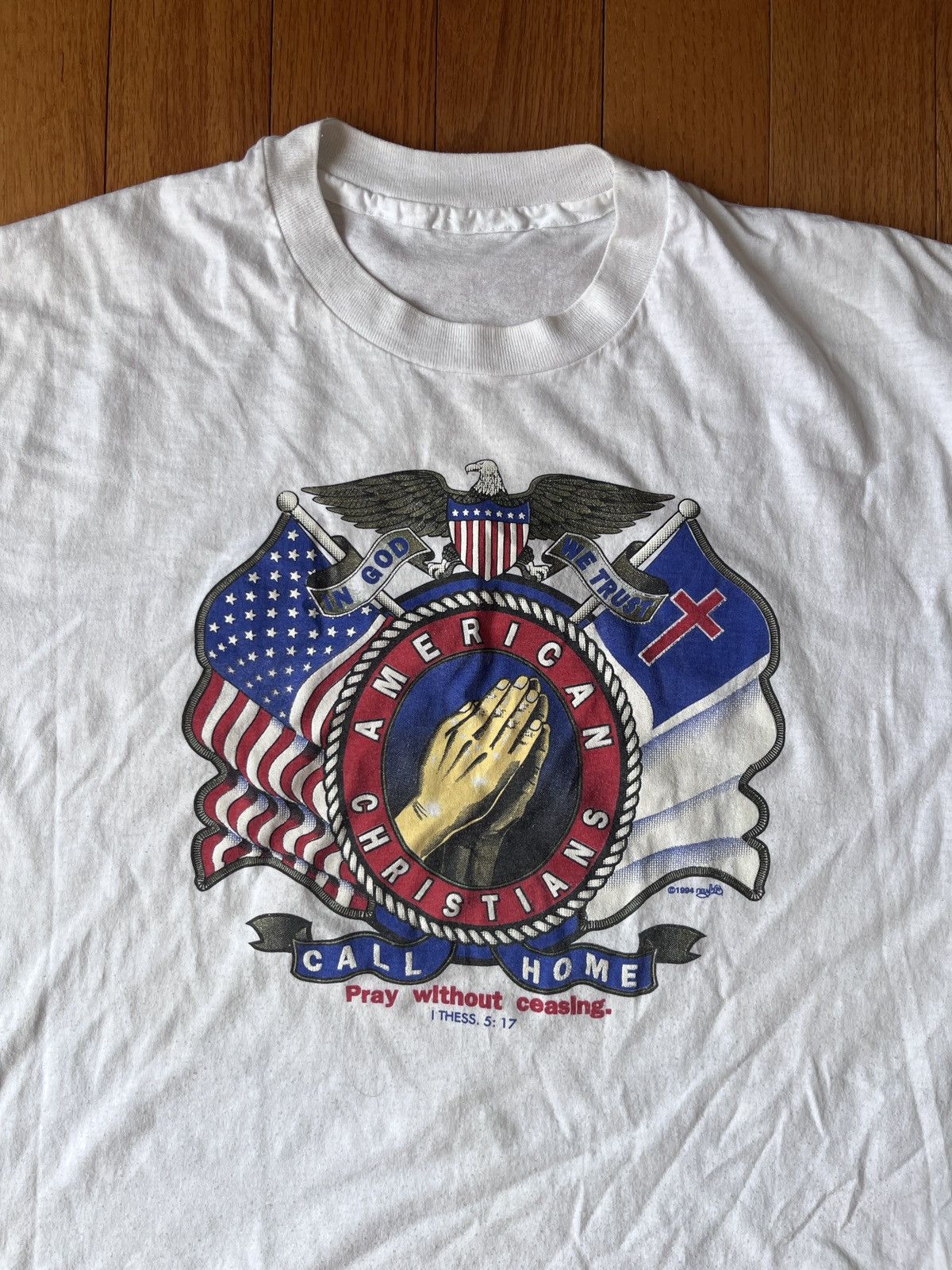 Vintage Vintage American Christian T-shirt Size US L / EU 52-54 / 3 - 2 Thumbnail