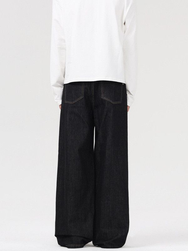 Japanese Brand Men's high-street retro casual wide-leg jeans Size US 32 / EU 48 - 4 Thumbnail
