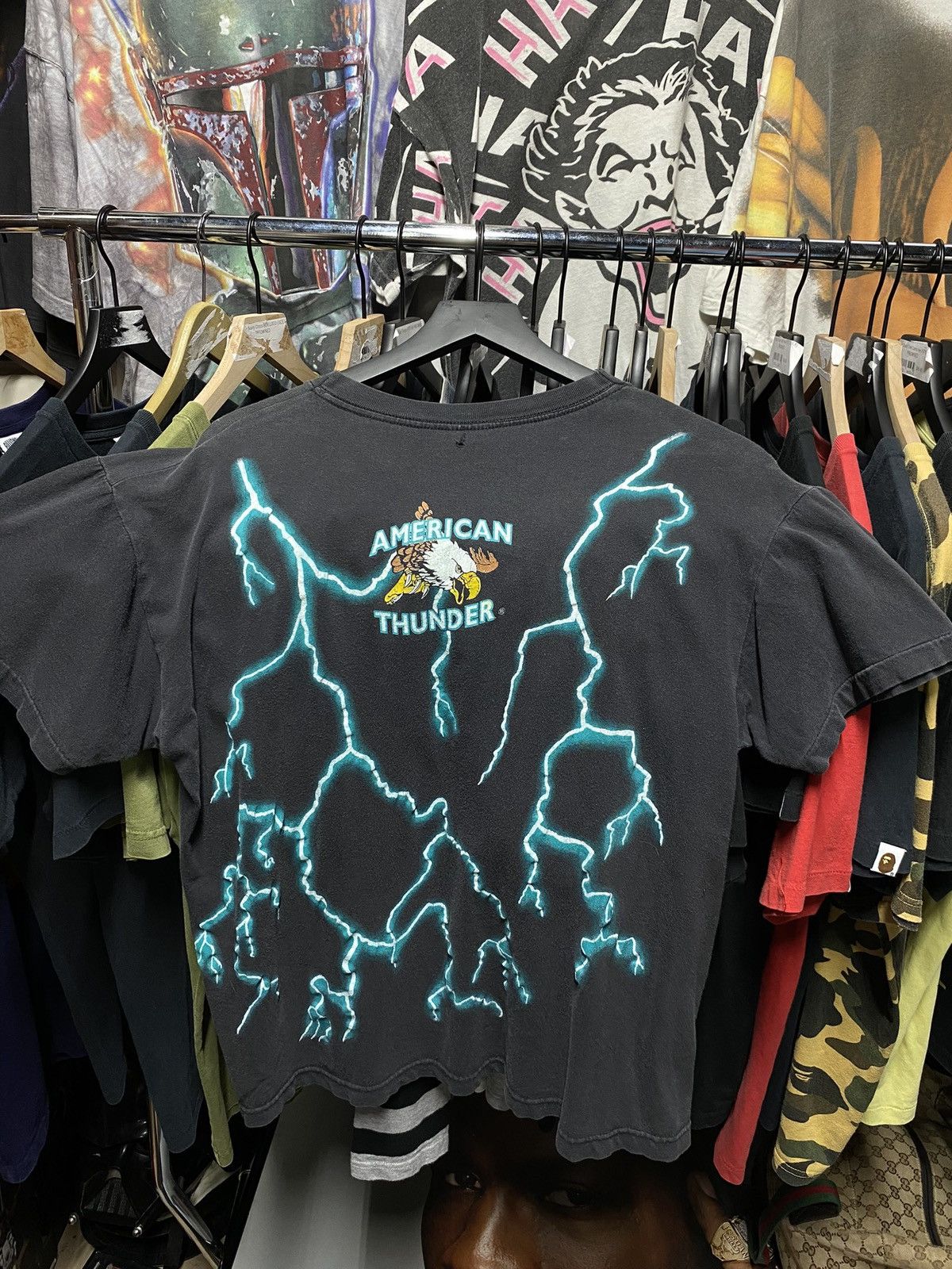 Vintage Vintage 90’s American Thunder Wolves Tee Shirt Medium Size US M / EU 48-50 / 2 - 2 Thumbnail