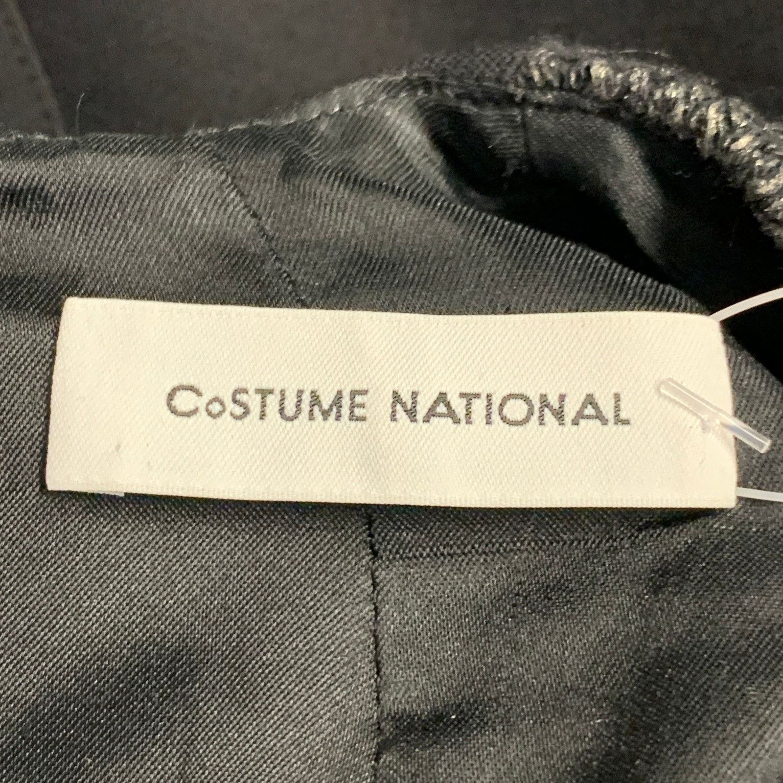 Costume National Size XS Black Silver Viscose Blend Two Tone Shift Dress Size XS / US 0-2 / IT 36-38 - 5 Thumbnail
