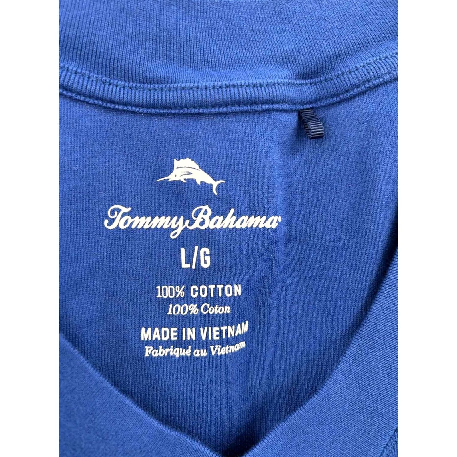 Tommy Bahama Tommy Bahama Blue Size Large T-shirt - Pre-Owned Size L / US 10 / IT 46 - 3 Thumbnail