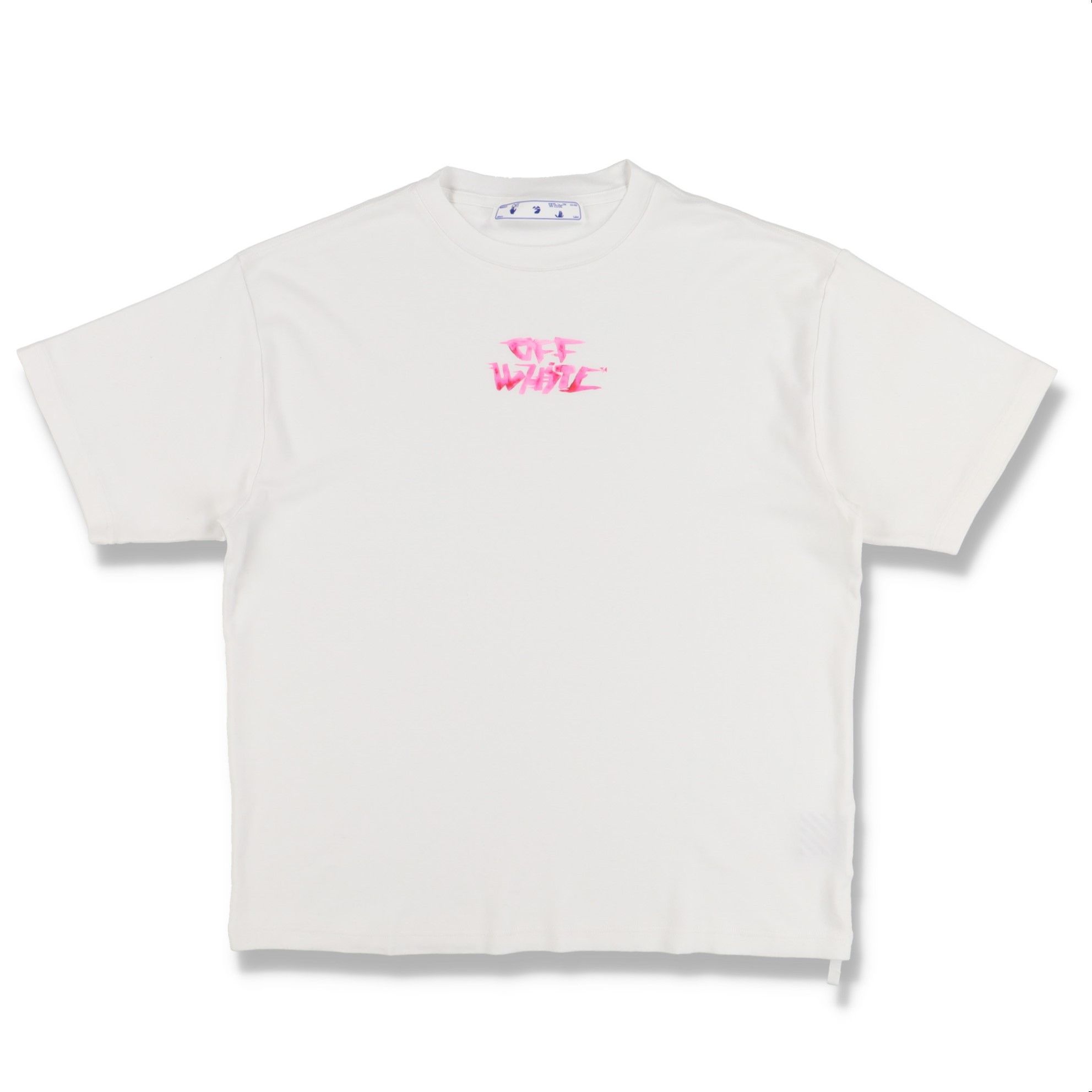Off-White White And Pink Watercolour Logo T-shirt Size US XXS / EU 40 - 1 Thumbnail