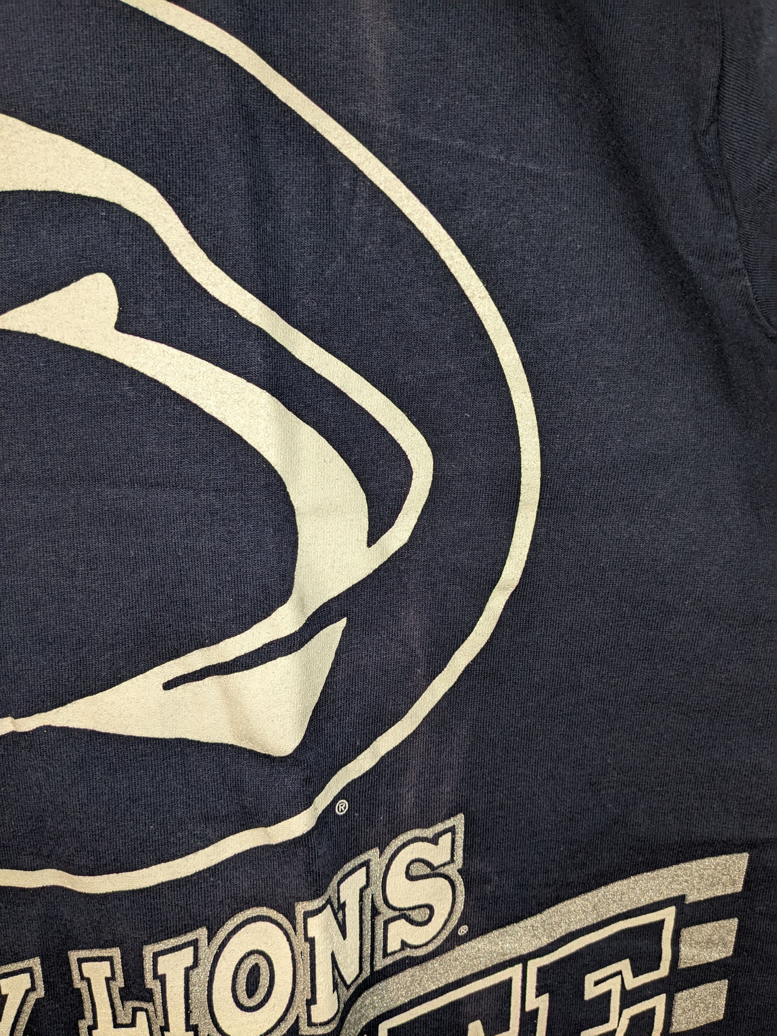 Salem Sportswear × Vintage Vintage 90s Penn State University Nittany 3/4 Sleeve T-Shirt Size US XL / EU 56 / 4 - 4 Thumbnail