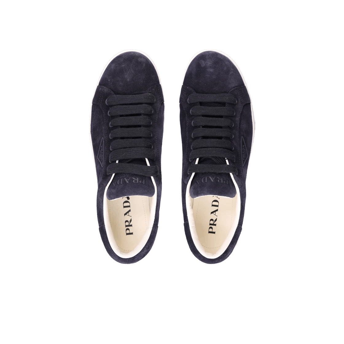Prada o1la1rc1a0925 Triangle Logo Suede Sneakers in Navy Size US 10 / EU 43 - 6 Thumbnail