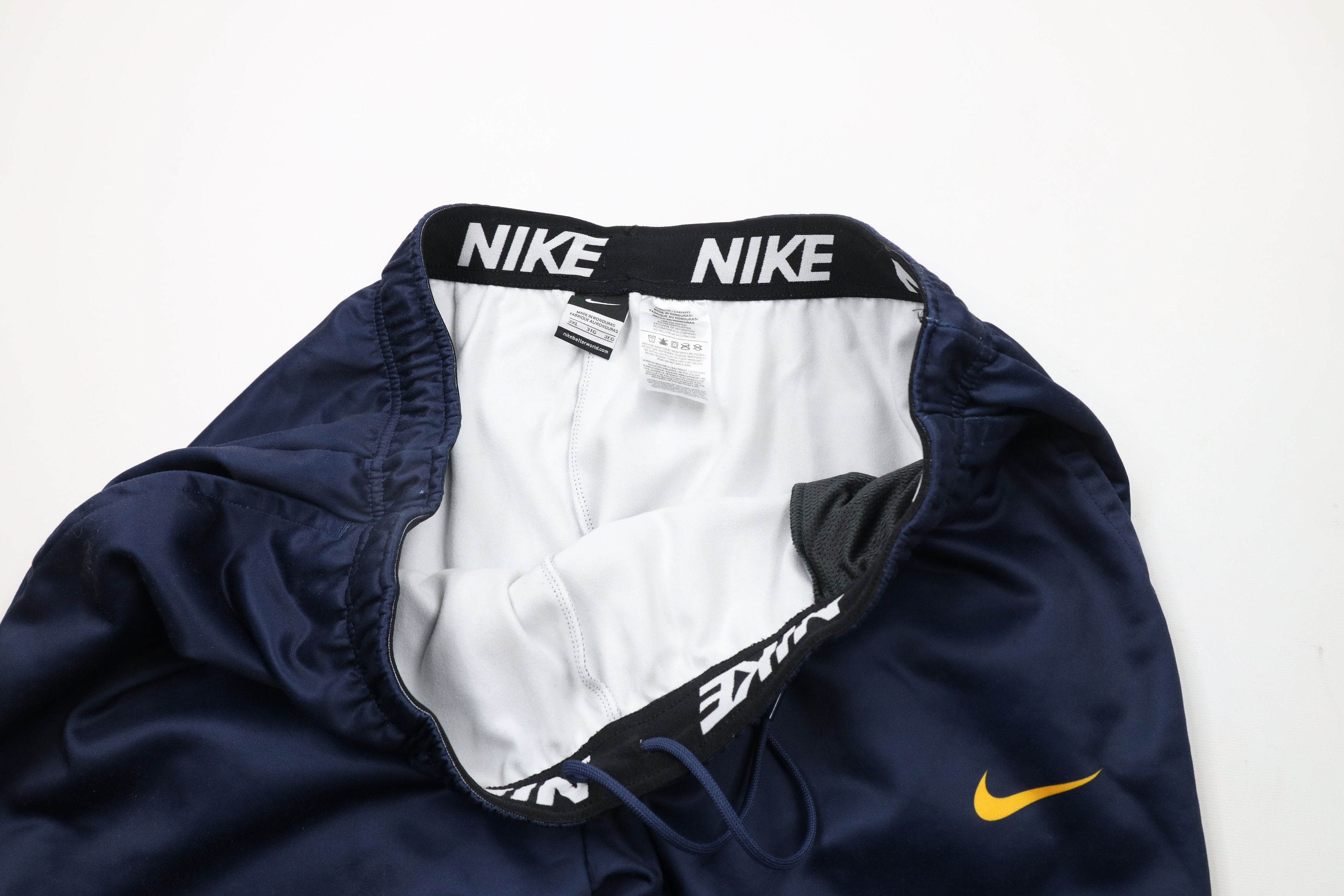 Nike × Vintage Vintage Nike Mini Swoosh Wide Leg Sweatpants Pants Blue Size US 42 / EU 58 - 8 Thumbnail
