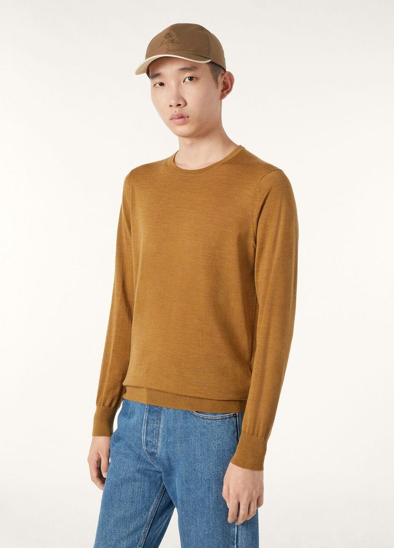 Loro Piana o1w1db10226 FAI1916 Crewneck T-Shirt in Brown Size US XL / EU 56 / 4 - 4 Thumbnail