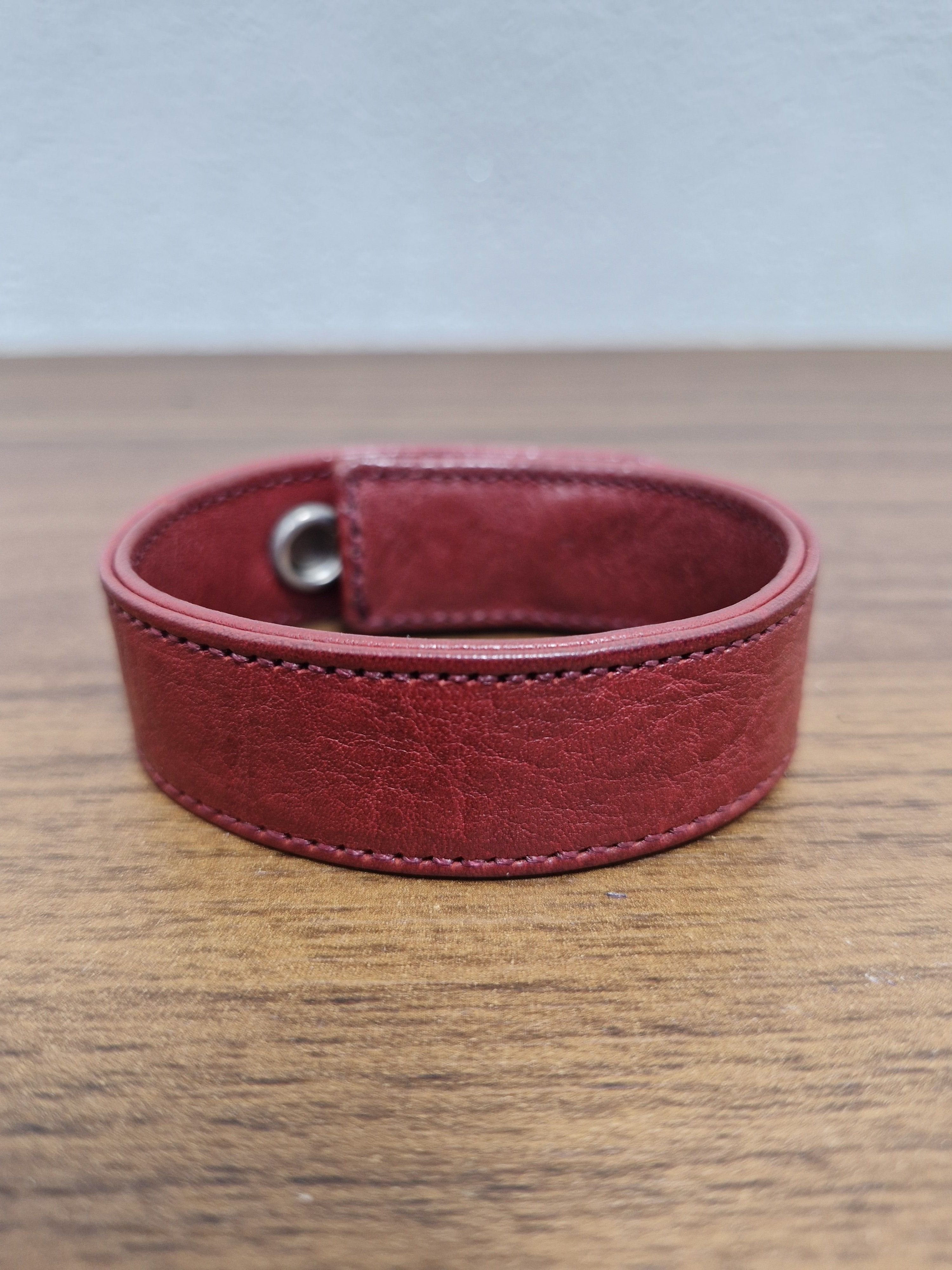 Chrome Hearts CHROME HEARTS Red Leather Heart Snap Bracelet Size ONE SIZE - 4 Thumbnail
