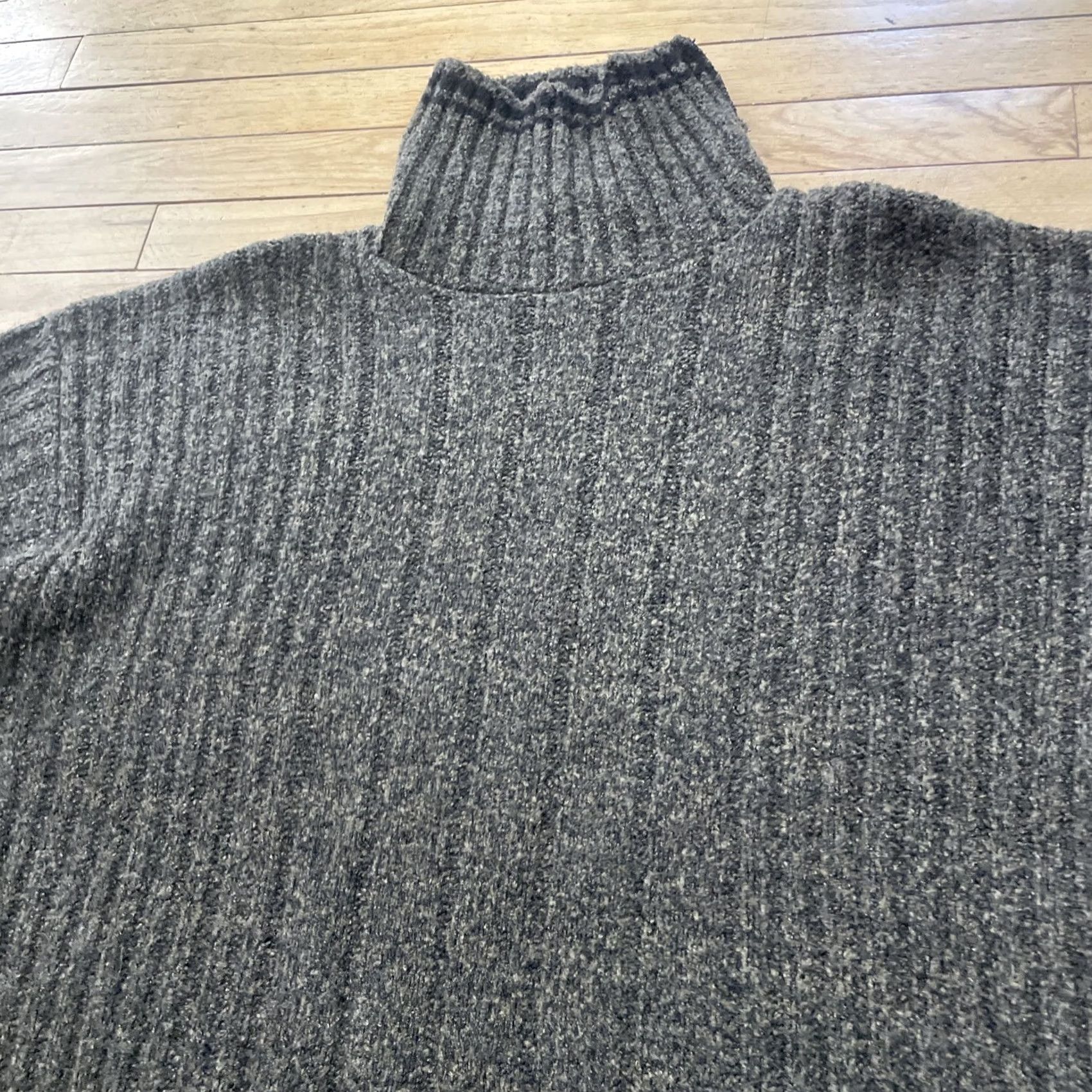 Vintage TAG SPORT vtg 90s Chunky Turtleneck Sweater Brown Black Green Minimal Made USA Sweater Mens L Size US L / EU 52-54 / 3 - 3 Thumbnail