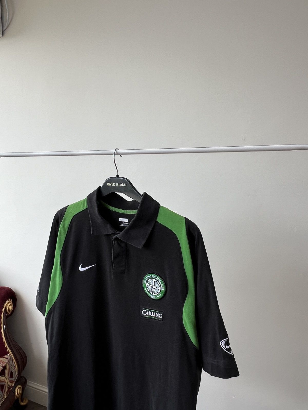 Nike Vintage CELTIC 2007 2008 POLO SHIRT BLACK NIKE Size US L / EU 52-54 / 3 - 5 Thumbnail