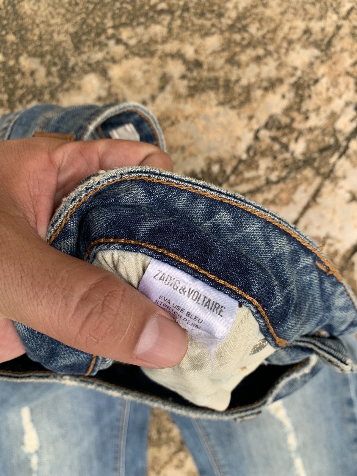 If Six Was Nine × Japanese Brand × Zadig & Voltaire Zadig & Voltaire Studded Disstressed Stretchy Jeans Pants Size 30" / US 8 / IT 44 - 8 Thumbnail