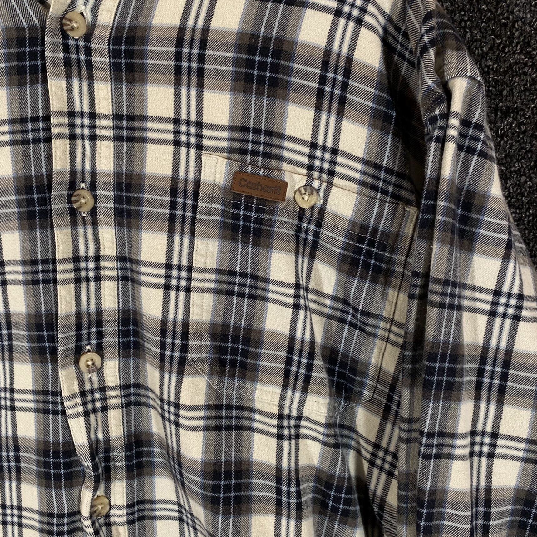 Carhartt Carhartt Button Down Shirt Mens XL Black Gray Plaid Long Sleeve Workwear Chore Size US XL / EU 56 / 4 - 4 Thumbnail