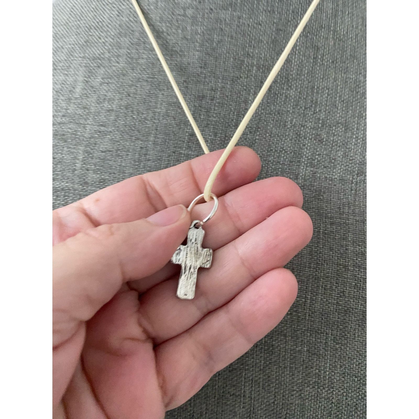Handmade Upcycled cross pendant necklace Size ONE SIZE - 3 Thumbnail