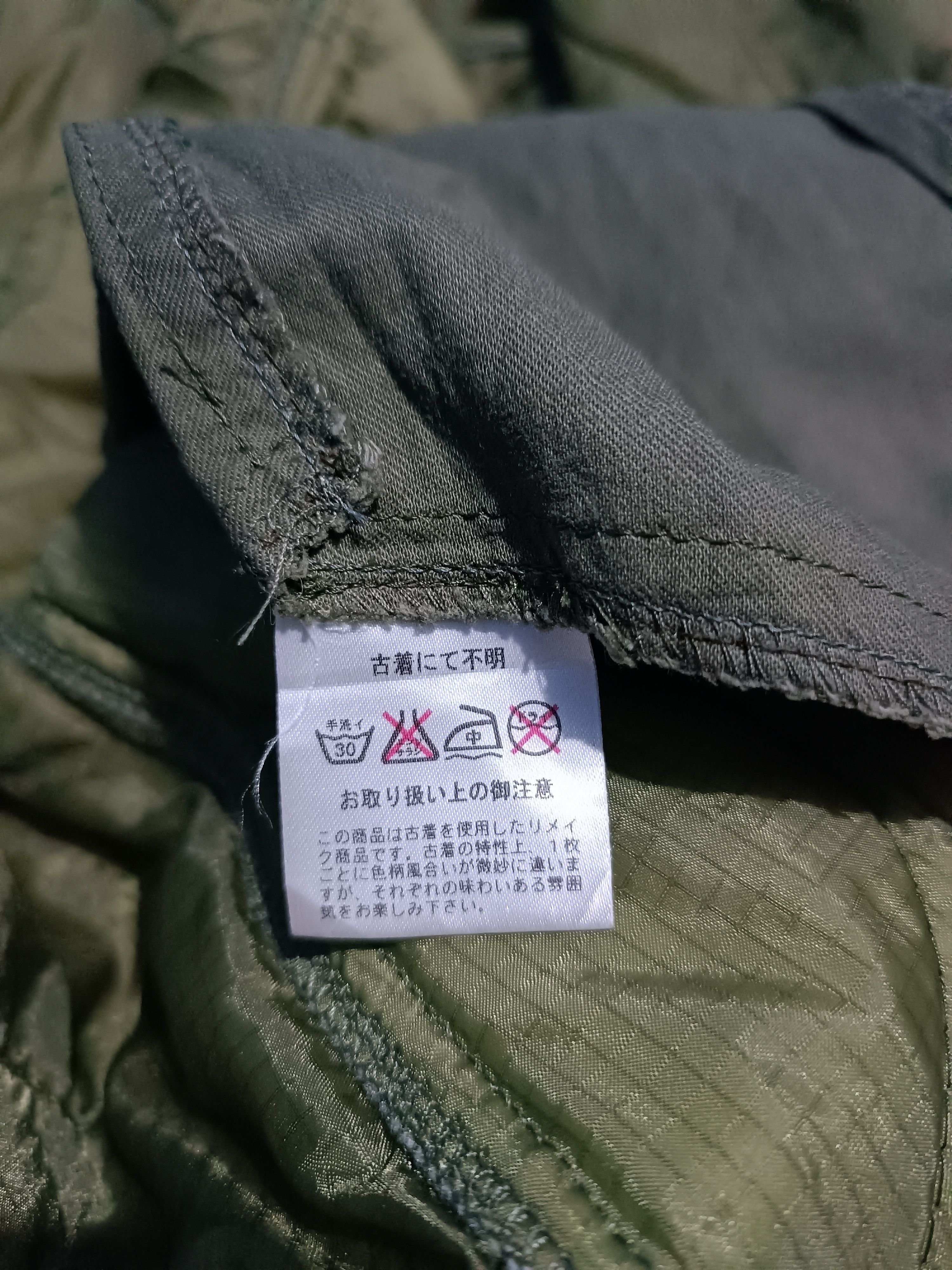 Japanese Brand × Vintage Remake Costum Linen M65 H Ash Quilted Coat In Khaki Size US M / EU 48-50 / 2 - 6 Thumbnail