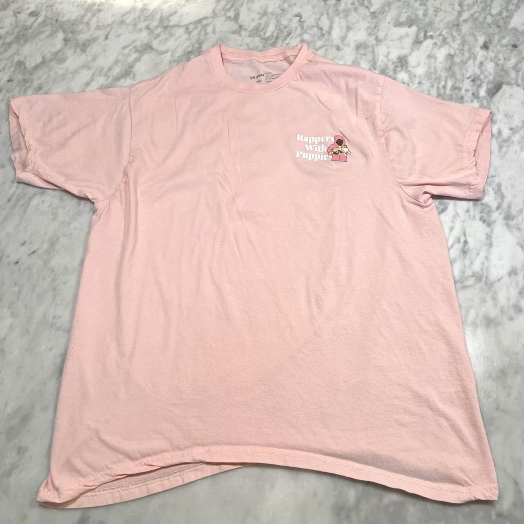 Pinko Dog Limited Rappers With Puppies Pink T Shirt Women’s L Graphic Shirt Size L / US 10 / IT 46 - 5 Thumbnail