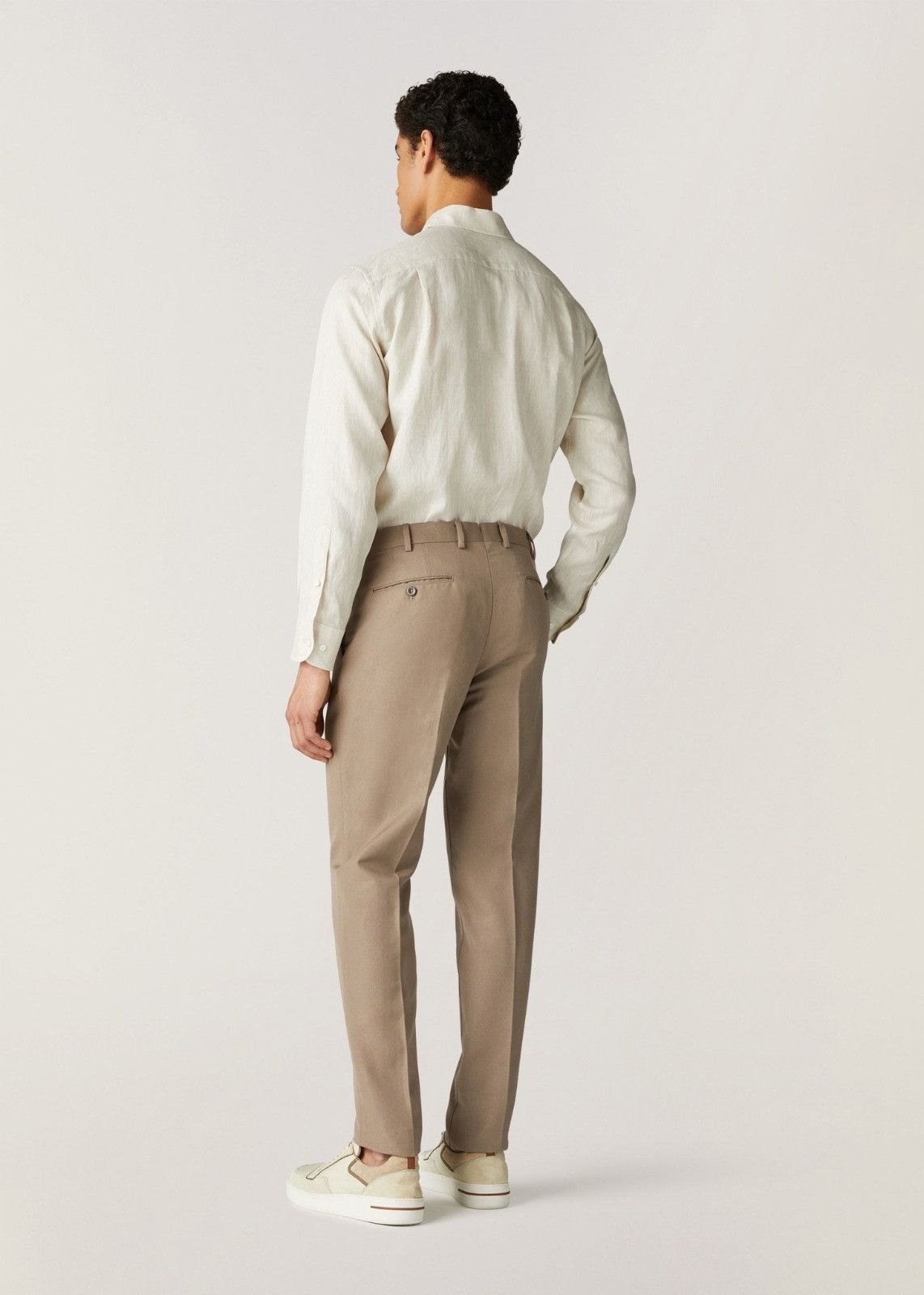Loro Piana o1srvl11e1024 Pantaflat Slim Pant in Beige Size US 30 / EU 46 - 4 Thumbnail