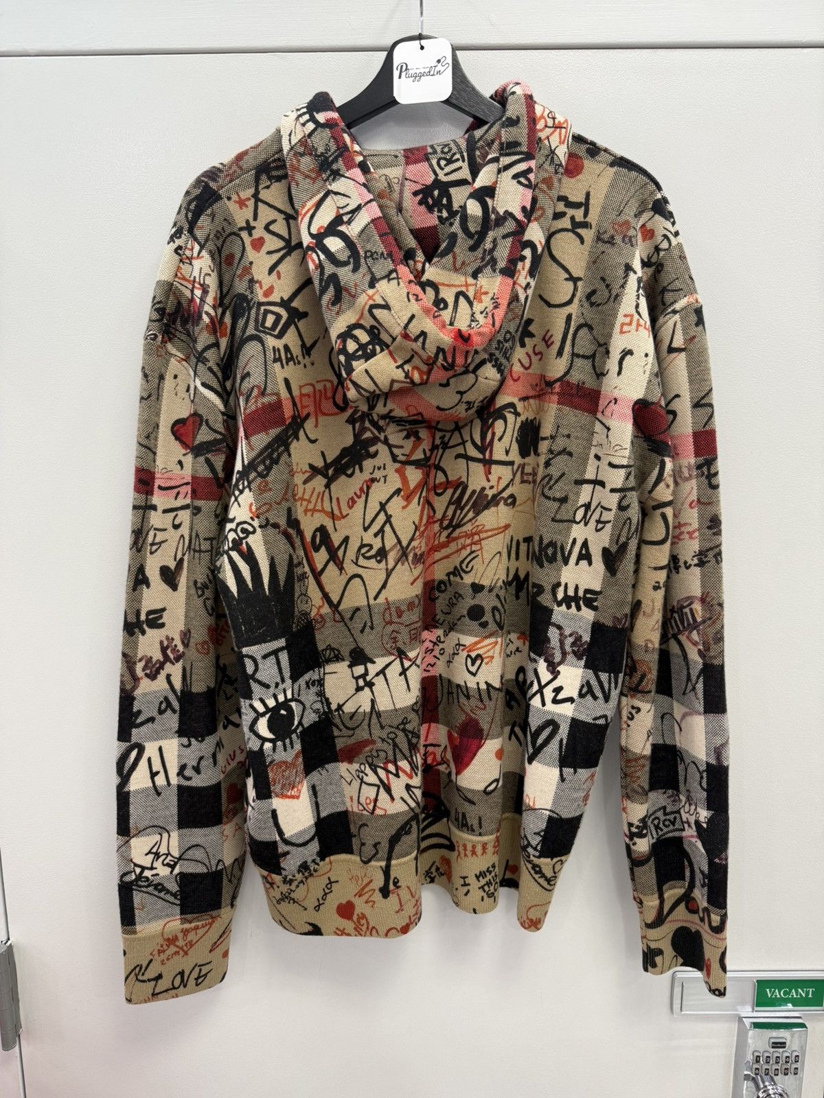 Burberry Burberry Graffiti-Print Checked Hoodie Size US L / EU 52-54 / 3 - 4 Thumbnail