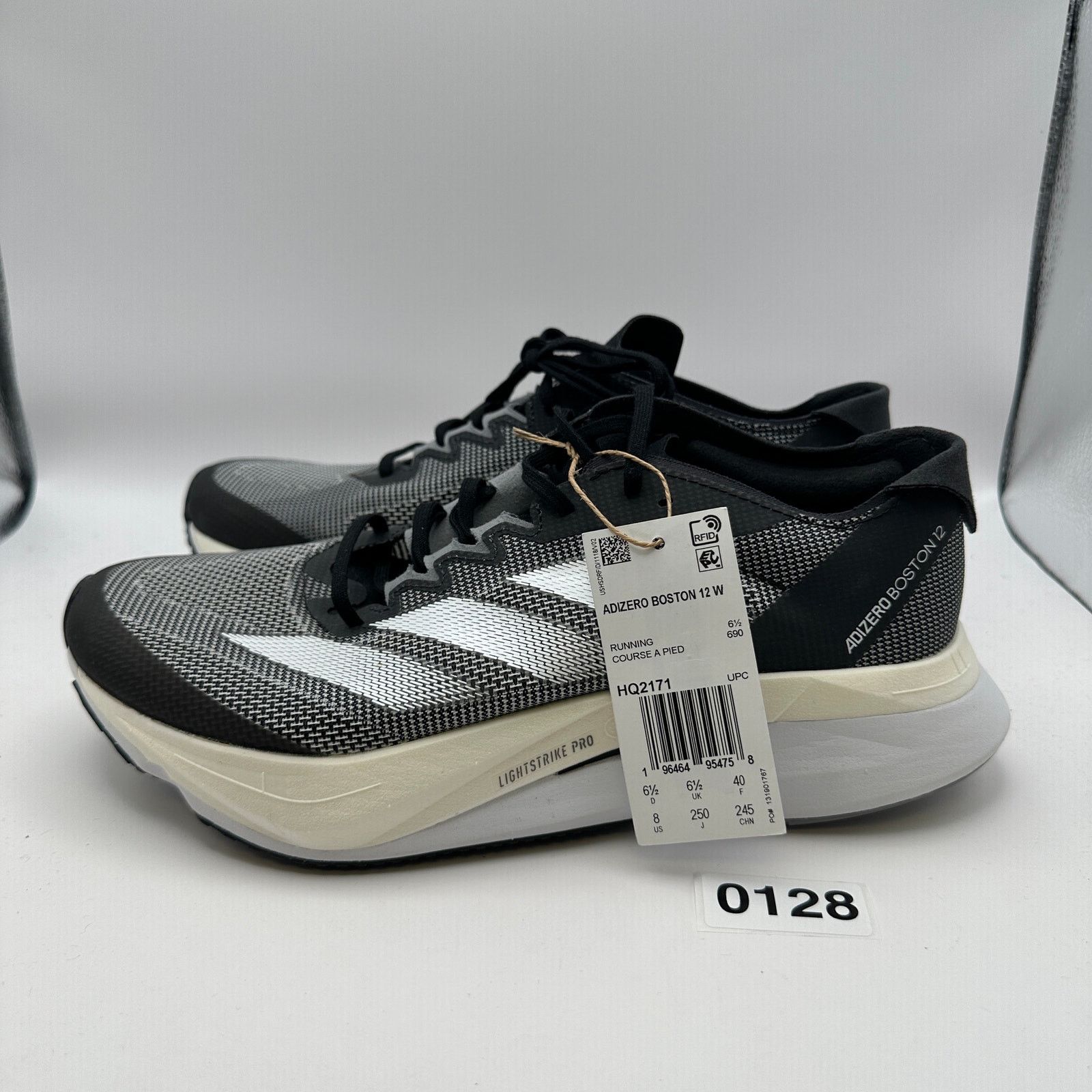 Adidas ADIDAS Adizero Boston 12 Women's Size 8 Black Carbon HQ2171 Size US 8 / IT 38 - 3 Thumbnail