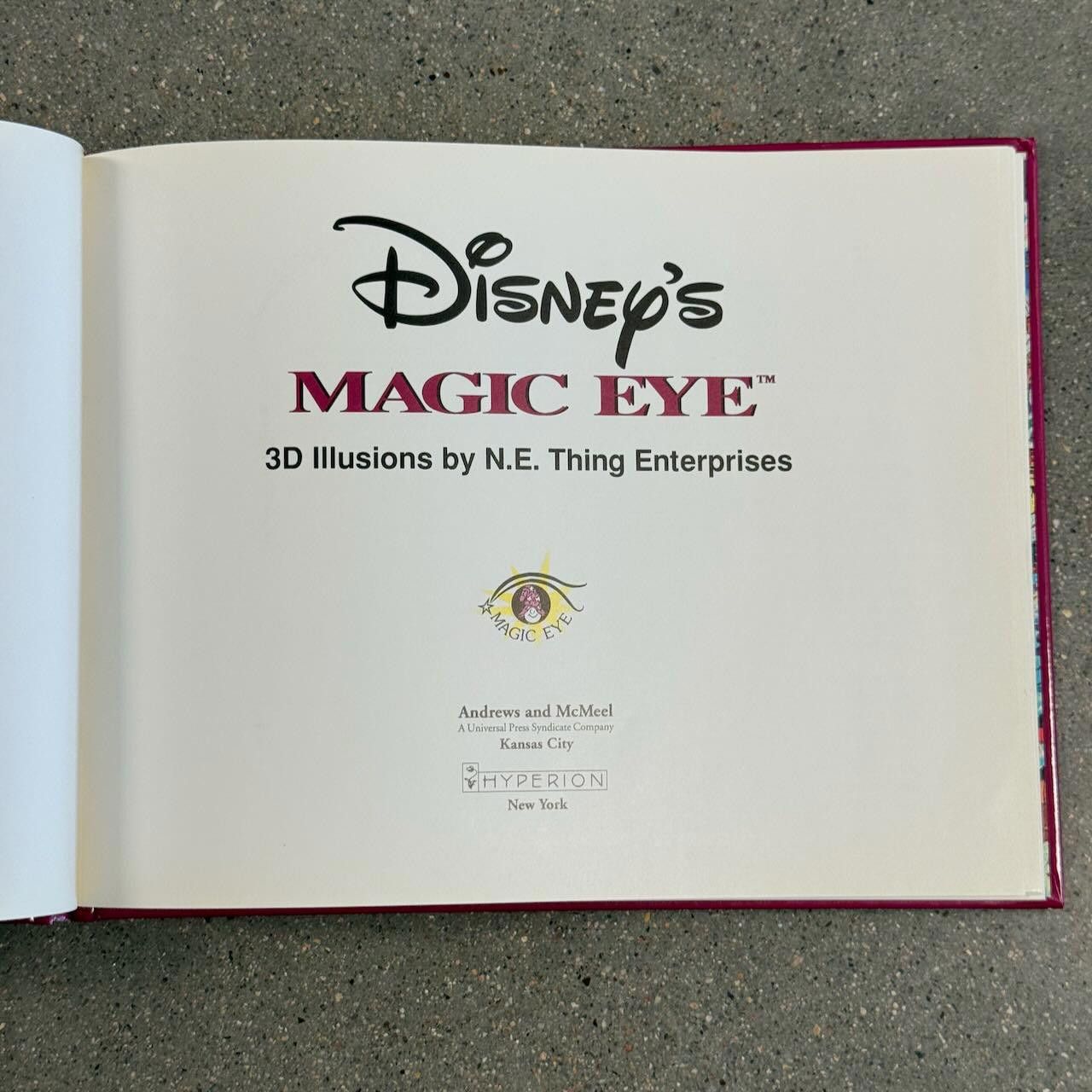 Disney Disney's Magic Eye: 3D Illusions 1st Printing Hardcover 1994 Size ONE SIZE - 2 Thumbnail