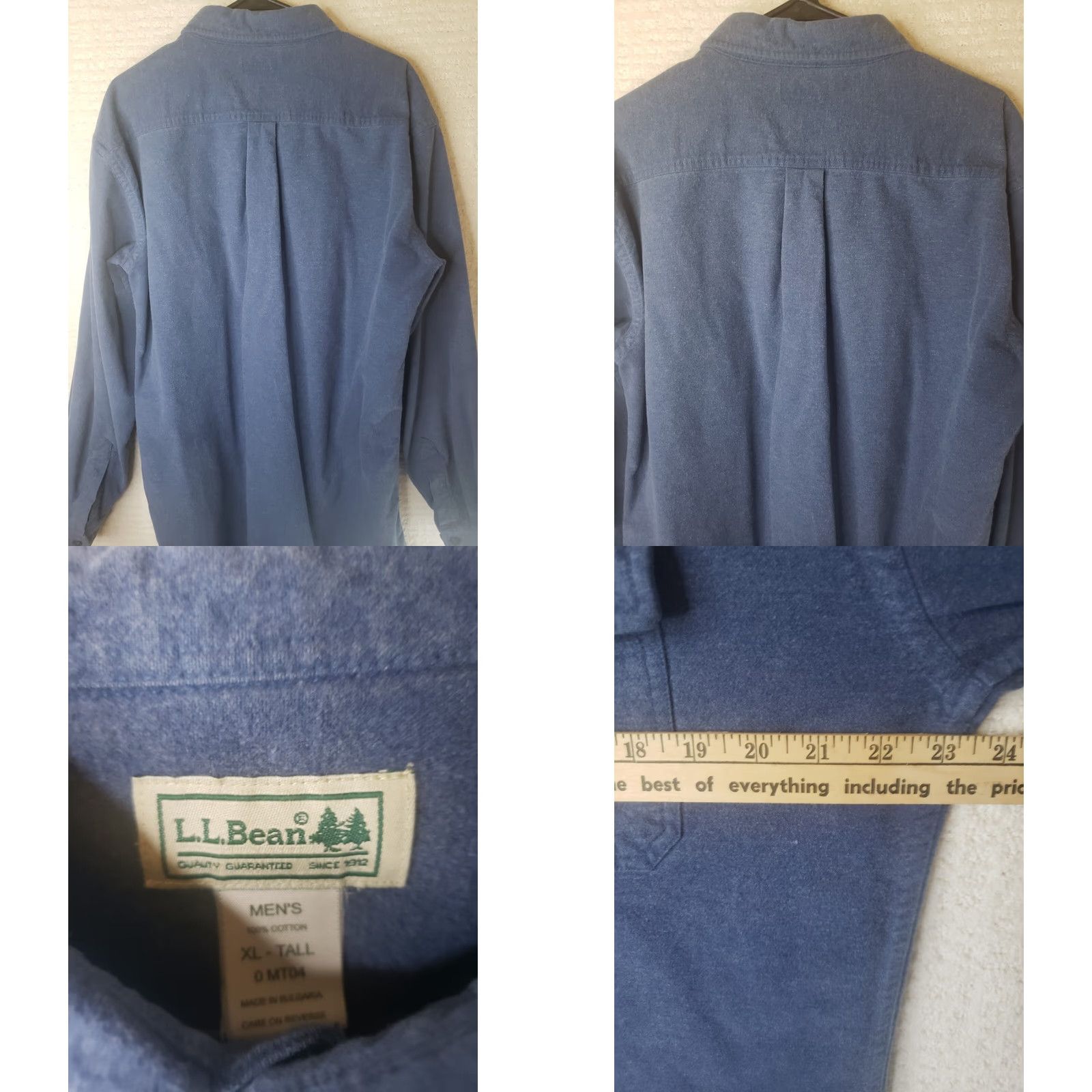 Vintage LL Bean Shirt Mens XLT Blue Chamois Long Sleeve Button-Down Casual Workwear 90s USA Shirt Mens XLT Blue Chamois Long Sleeve Button-Front Pocketed Size US XL / EU 56 / 4 - 8 Thumbnail