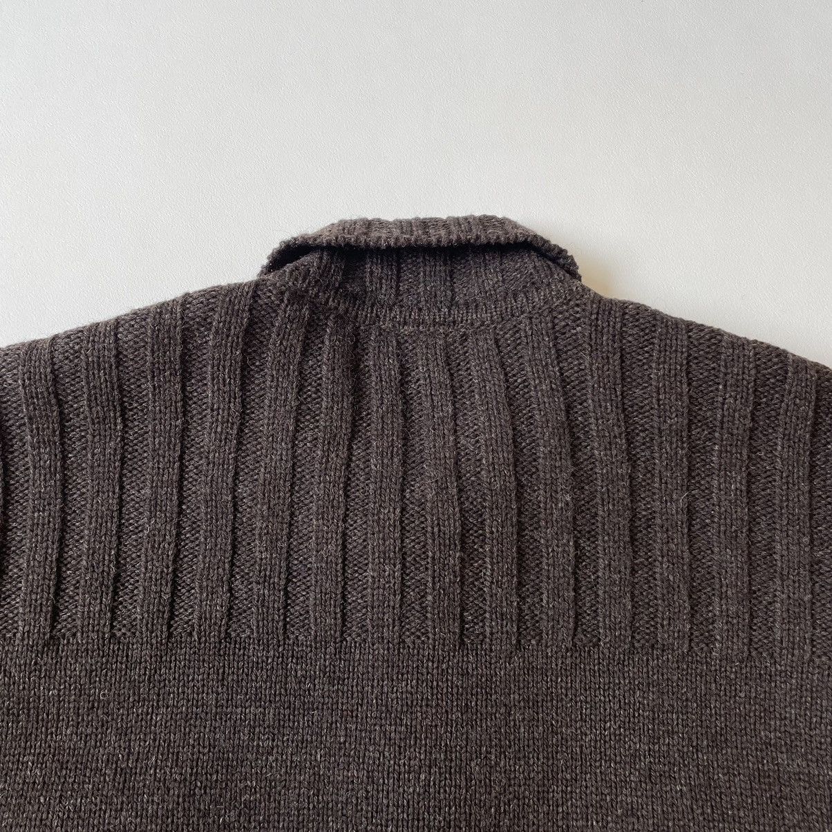 Dries Van Noten Early 2000s Brown Wool Cardigan Size US XL / EU 56 / 4 - 12 Thumbnail