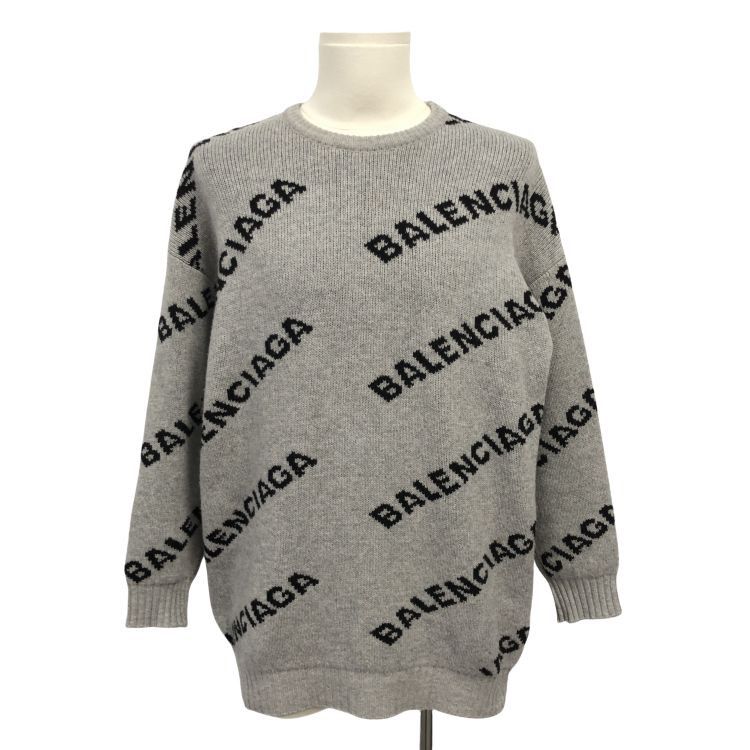 Balenciaga Balenciaga All-Over Logo Sweater Size S Size S / US 4 / IT 40 - 1 Thumbnail