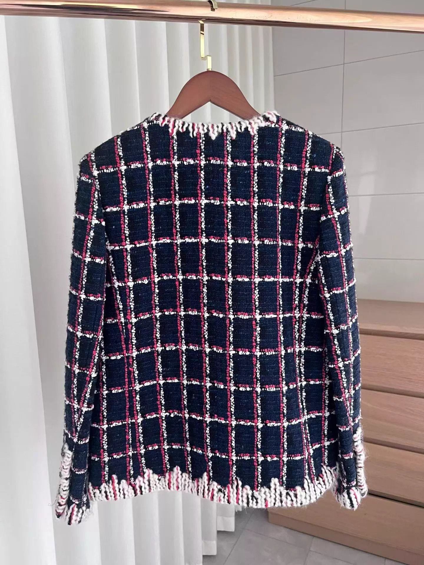 Chanel Chanel Snow Unisex Red Blue White Check Preppy Jacket 36 Size XS / US 0-2 / IT 36-38 - 4 Thumbnail