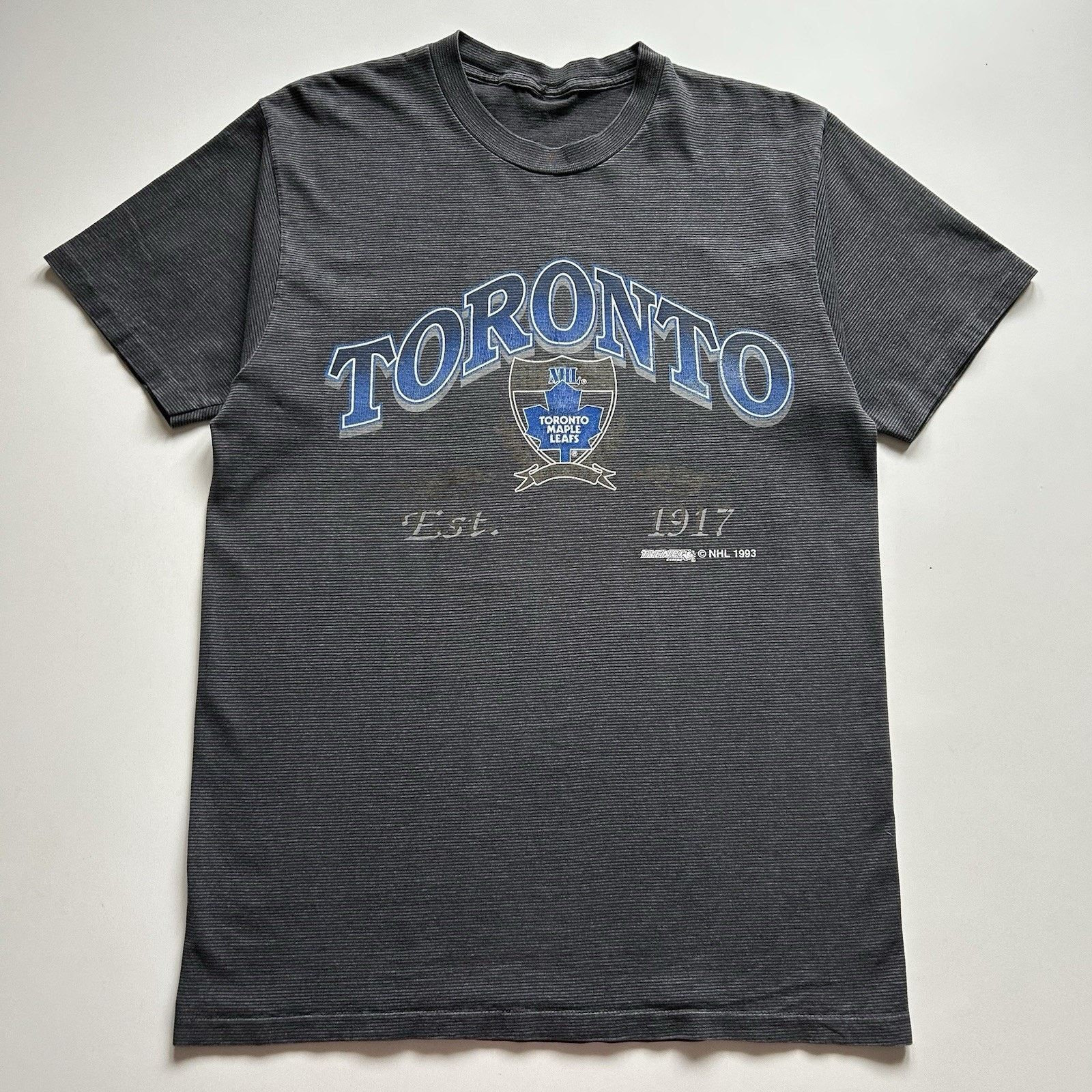 NHL × Vintage Vintage 90s Toronto Maple Leafs Shirt Large NHL Faded Black Size US L / EU 52-54 / 3 - 1 Thumbnail