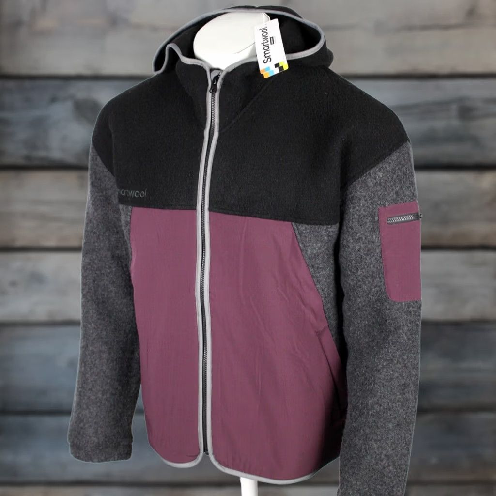 Smartwool SmartWool Men's Hudson Trail Full Zip Jacket Hoodie Wool Blend Charcoal Eggplant Size US L / EU 52-54 / 3 - 1 Thumbnail